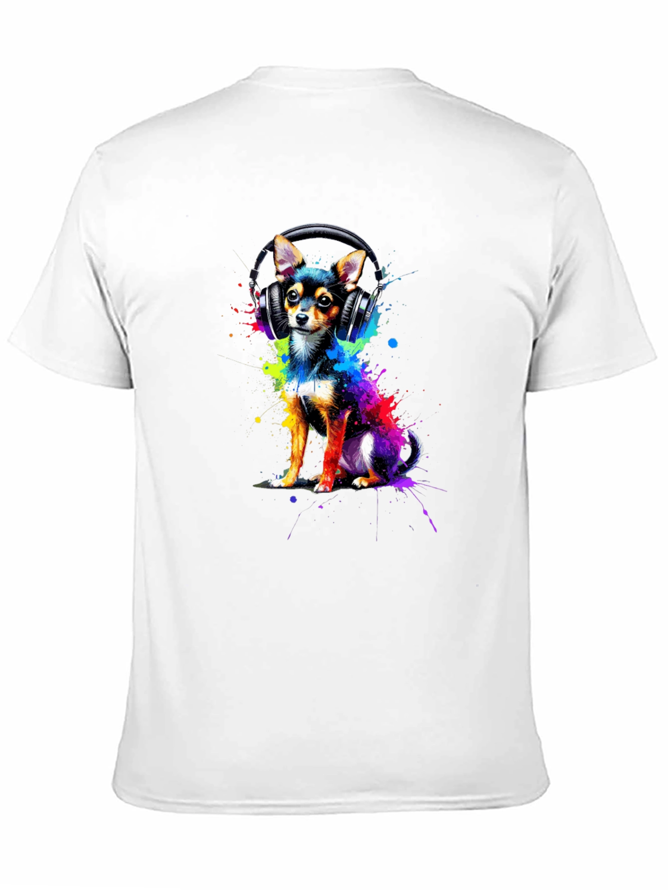 Dog with Headphones Graphic Tee