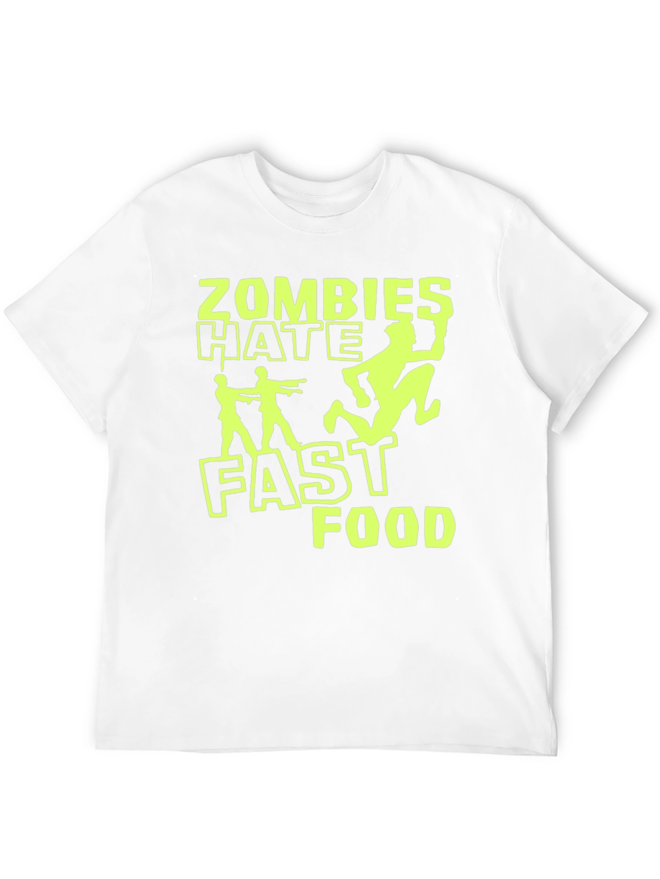 Zombies Hate Fast Food Graphic T-Shirt - Black
