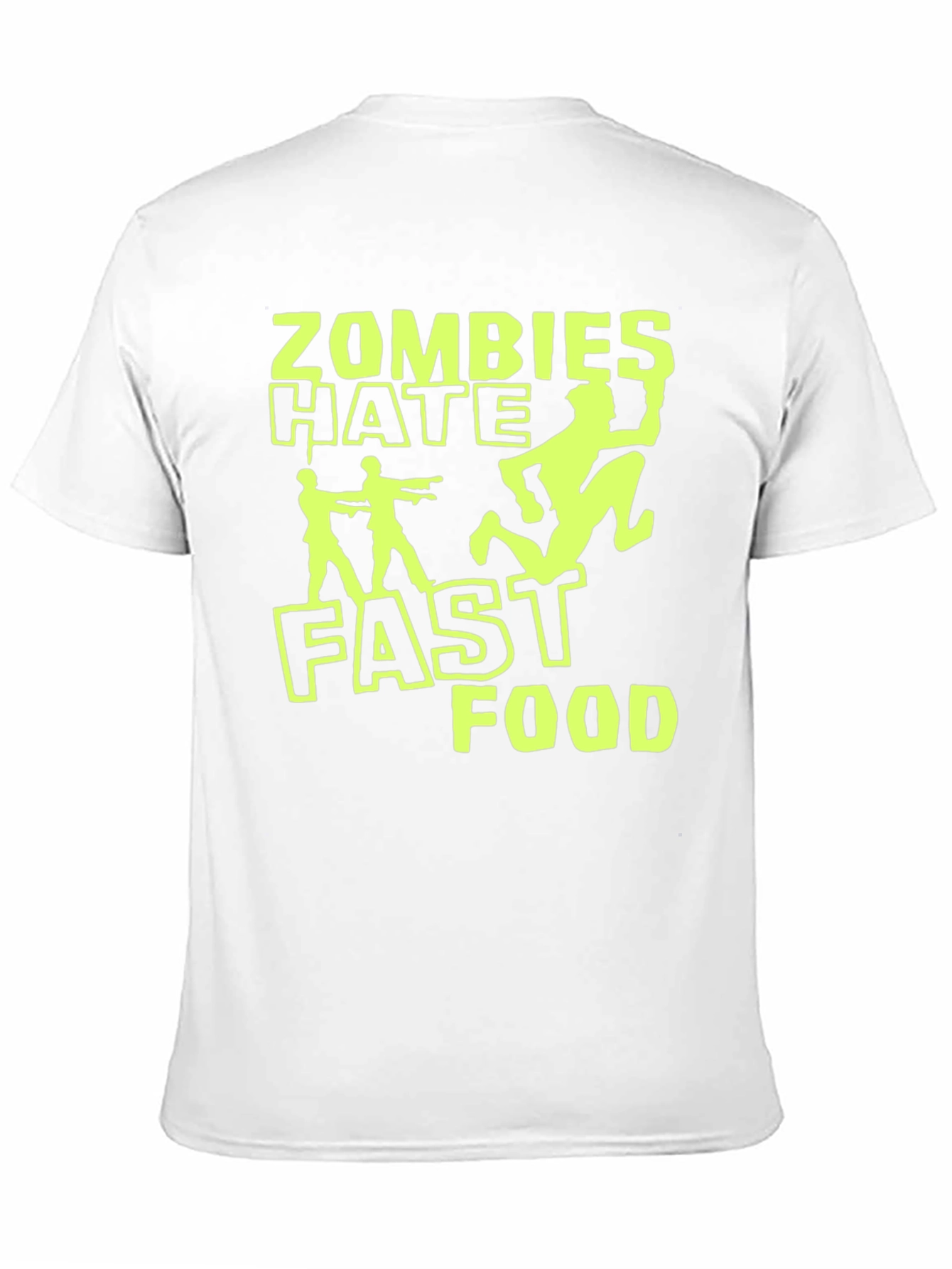 Zombies Hate Fast Food Graphic T-Shirt - Black