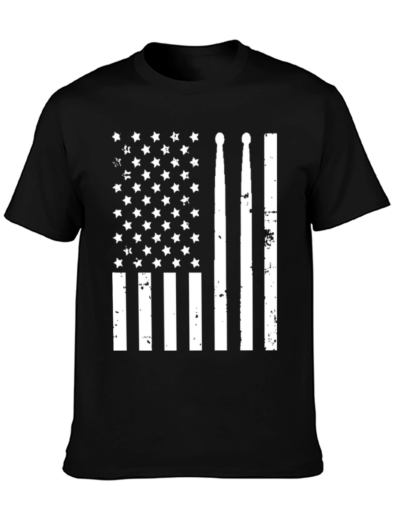 Distressed American Flag Drummer T-Shirt