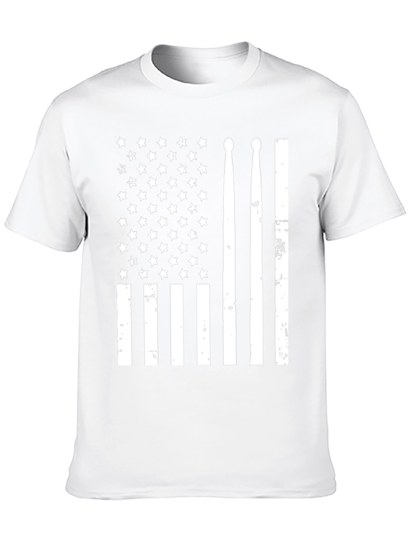 Distressed American Flag Drummer T-Shirt