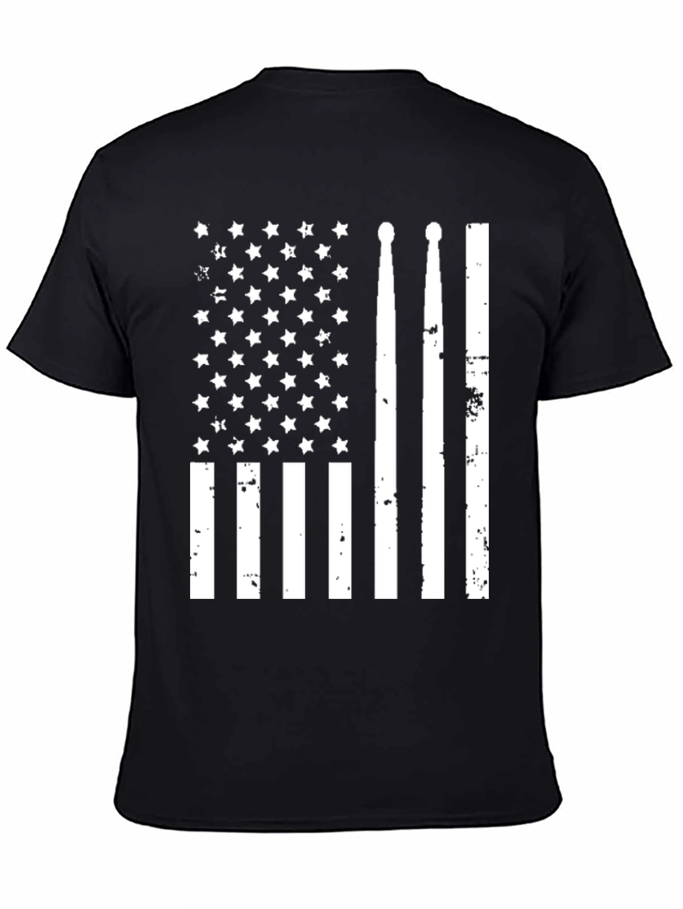 Distressed American Flag Drummer T-Shirt