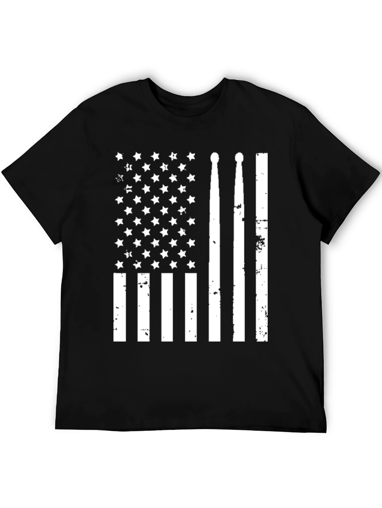 Distressed American Flag Drummer T-Shirt
