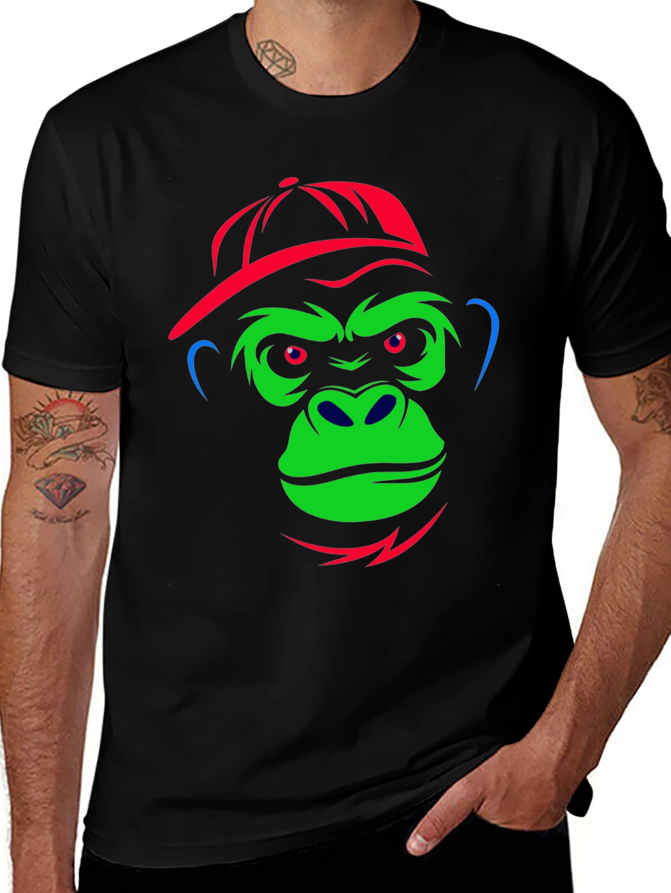 Cool Ape Graphic Tee - Black