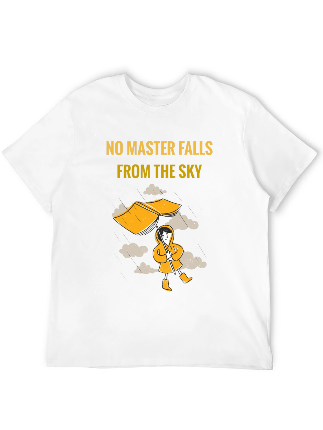 Humorous No Master Falls Graphic T-Shirt