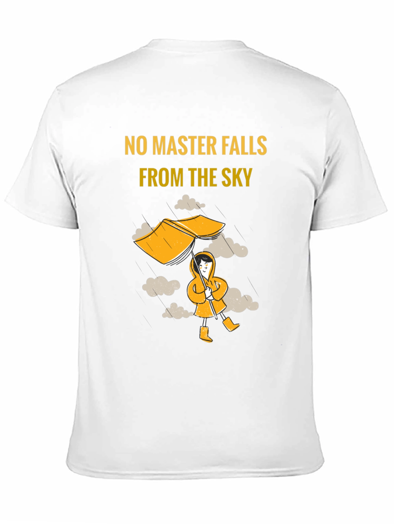 Humorous No Master Falls Graphic T-Shirt