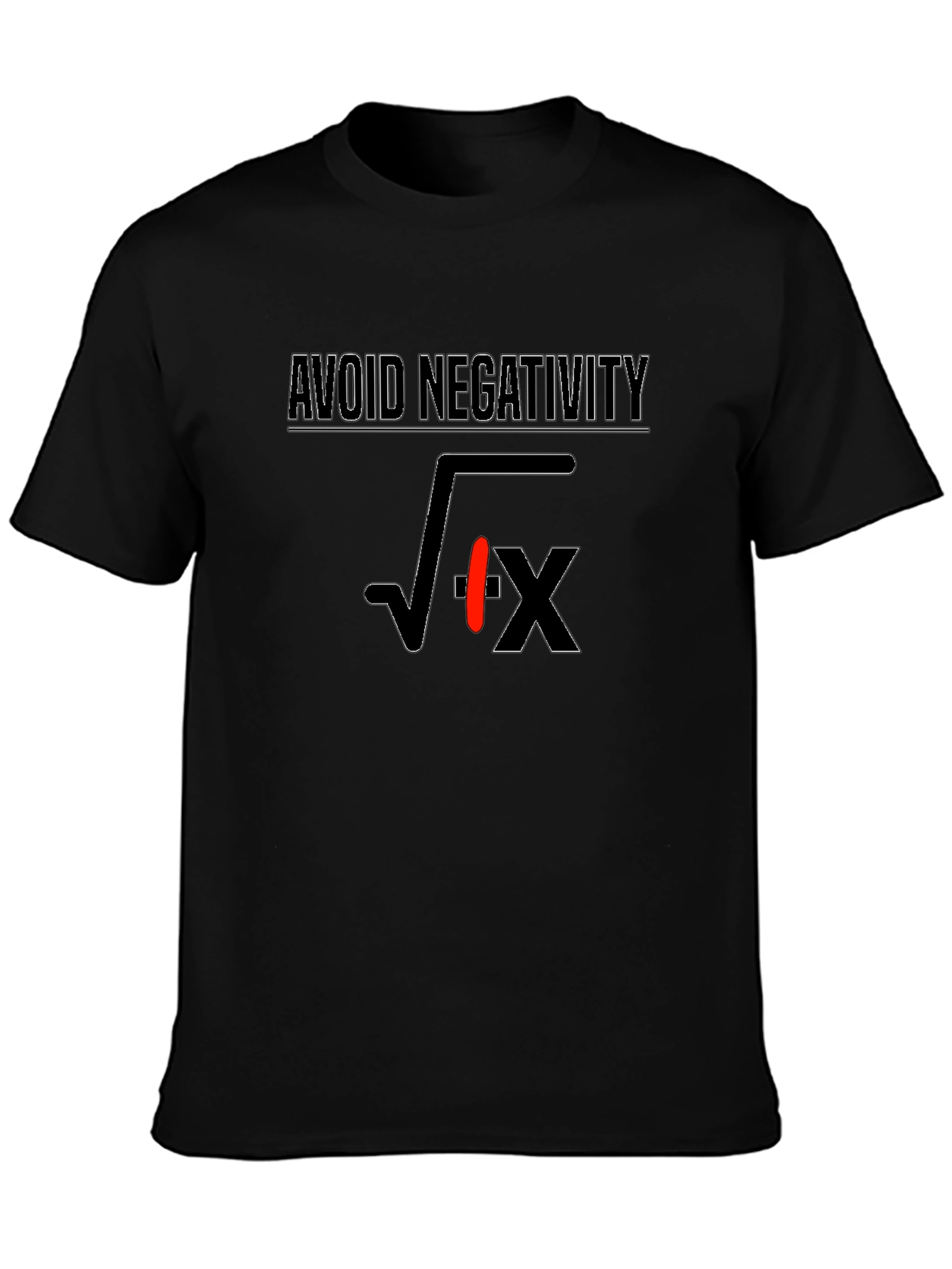 Avoid Negativity Funny Math Pun T-Shirt