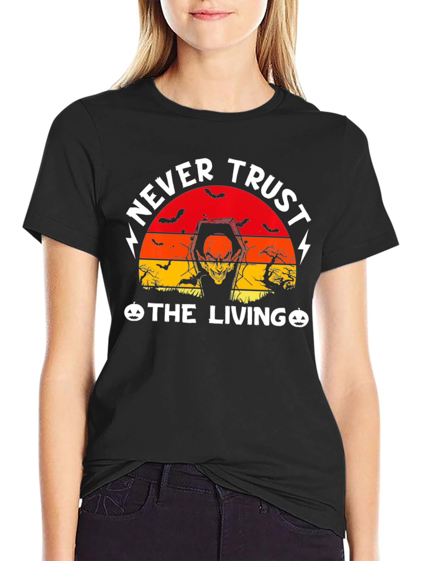Never Trust The Living Halloween T-Shirt