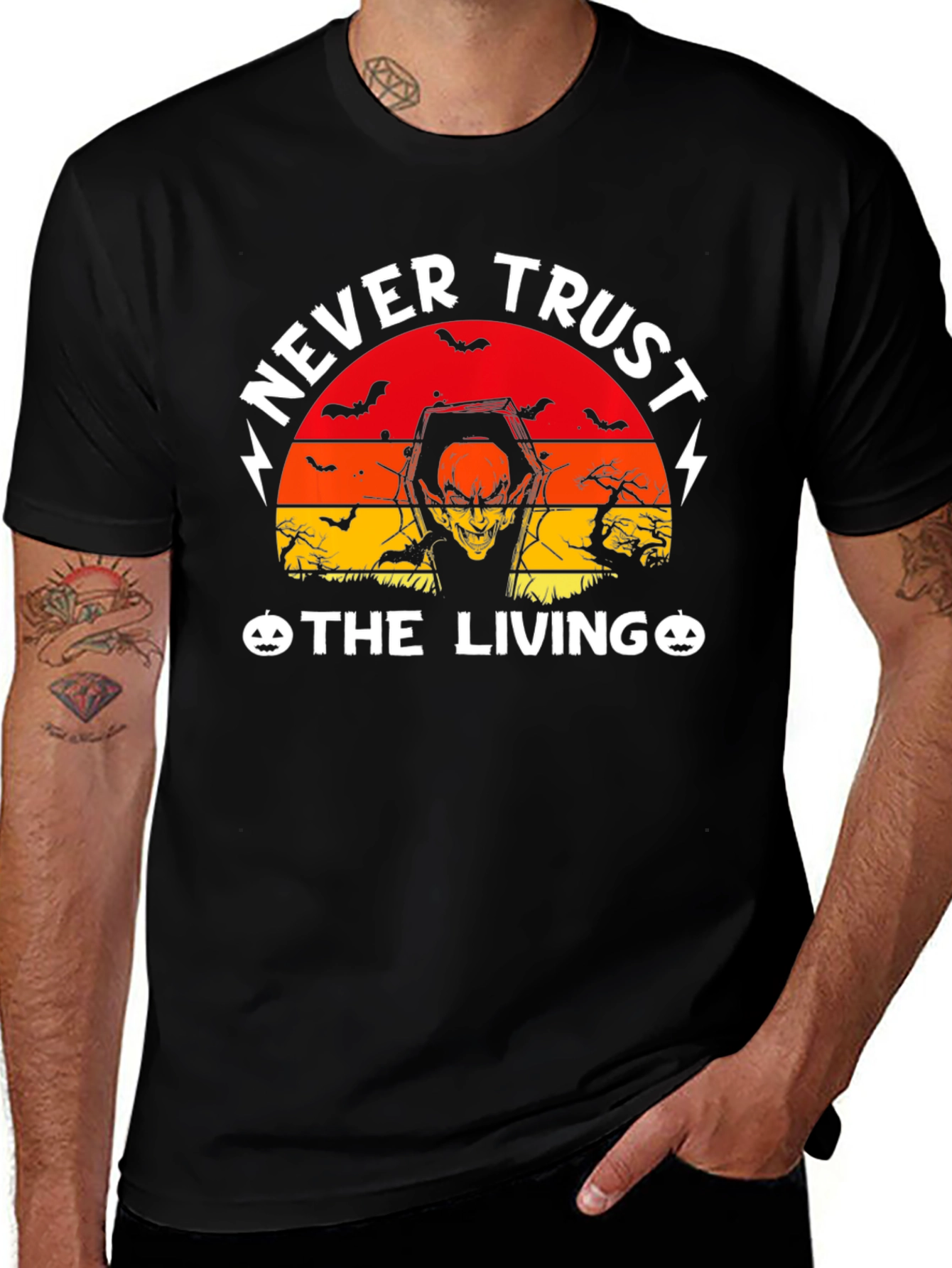Never Trust The Living Halloween T-Shirt