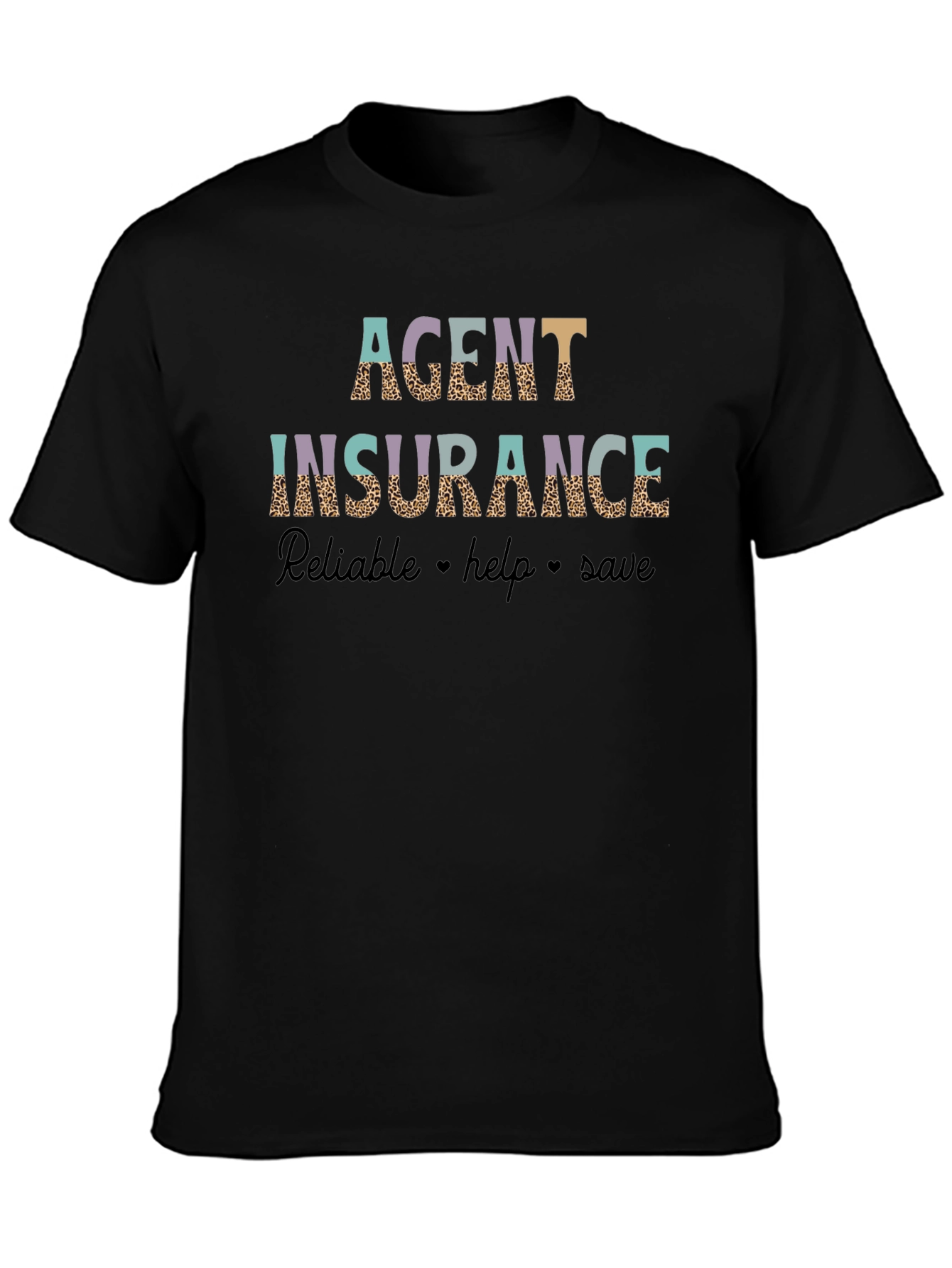 Agent Insurance Leopard Print Graphic T-Shirt