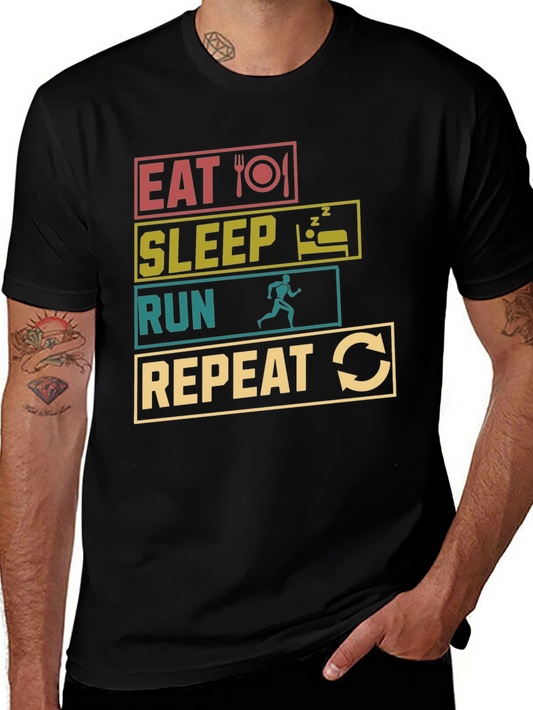 Eat Sleep Run Repeat Graphic Tee