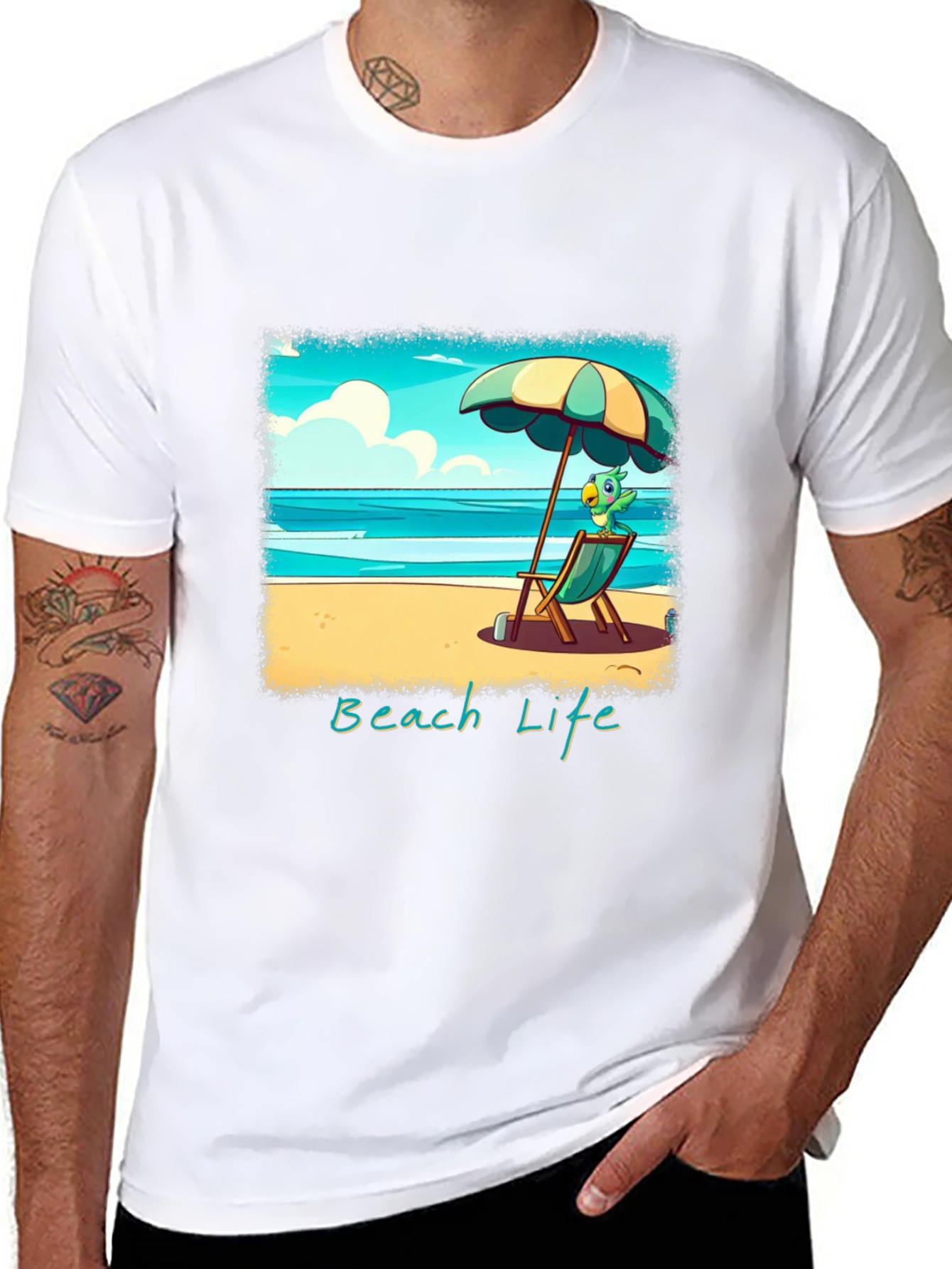 Beach Life Graphic Tee - Relaxed Summer Style