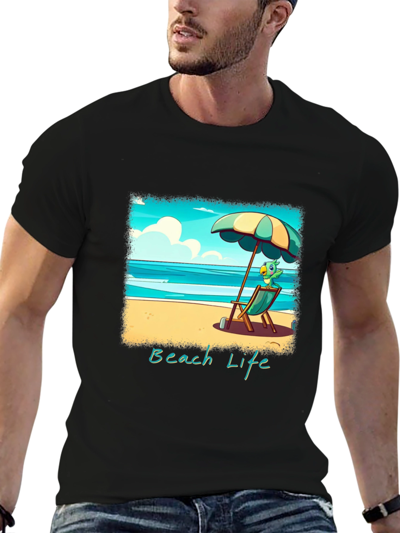 Beach Life Graphic Tee - Relaxed Summer Style