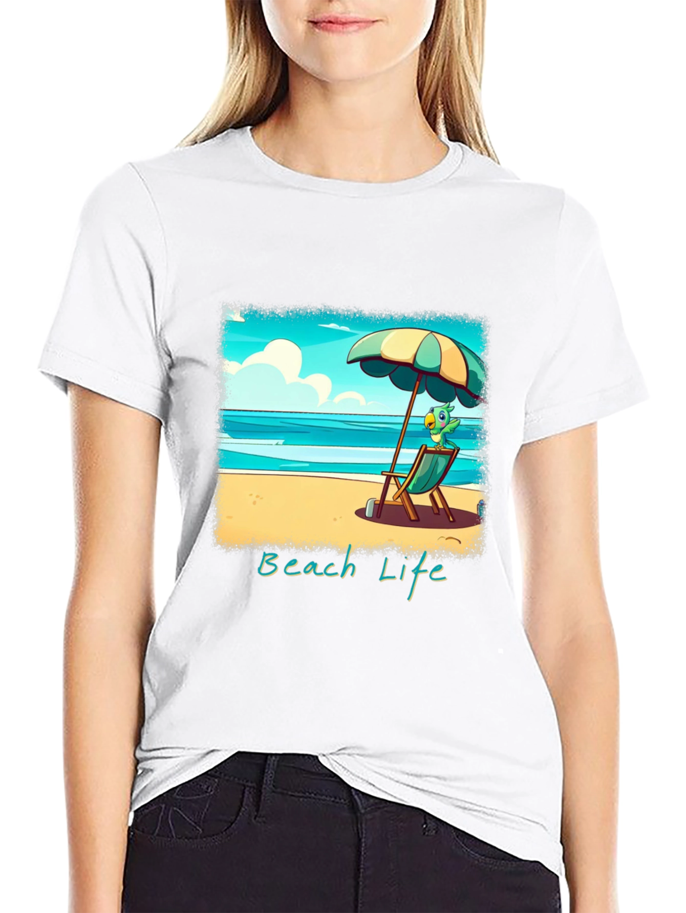 Beach Life Graphic Tee - Relaxed Summer Style