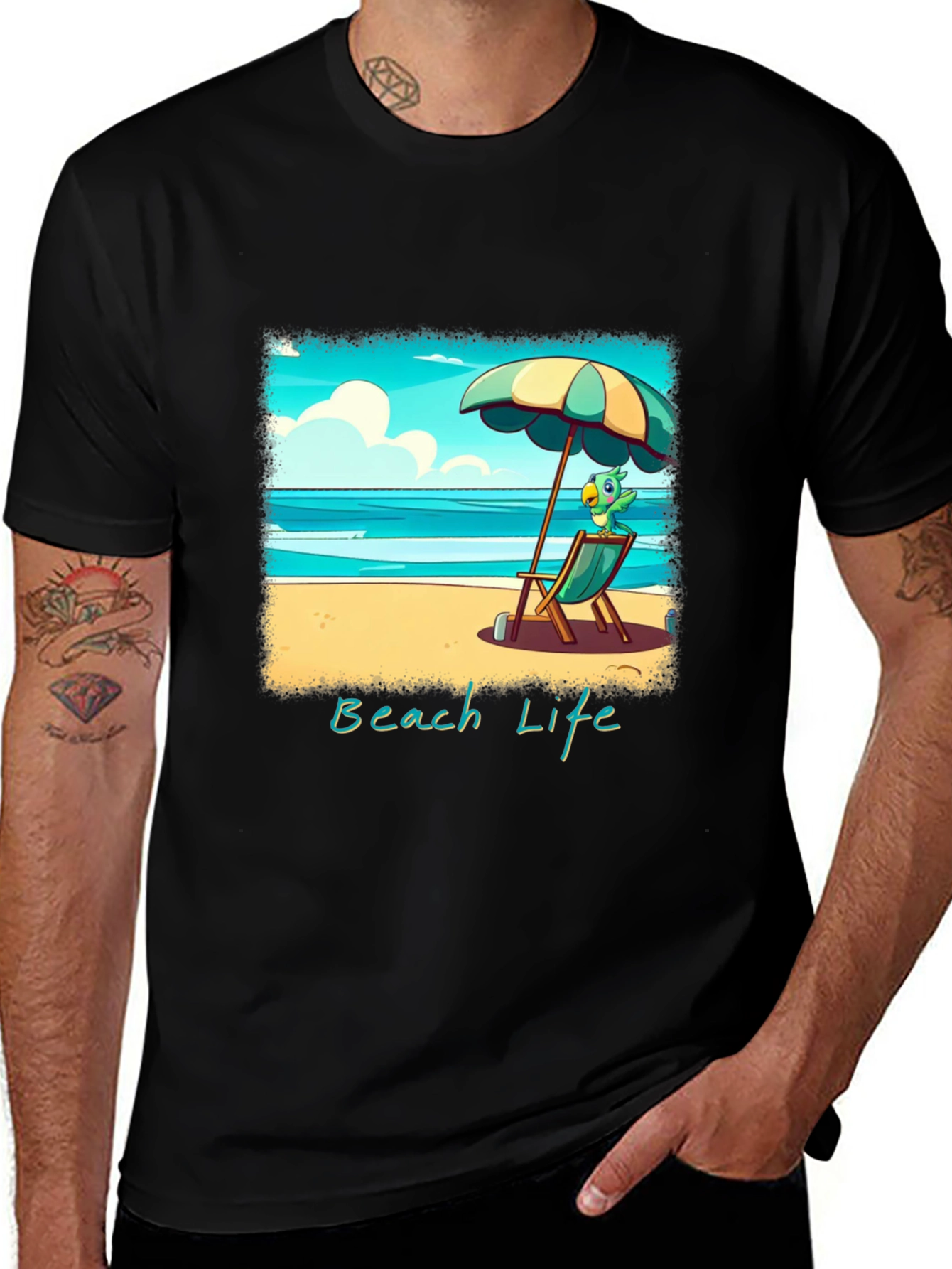 Beach Life Graphic Tee - Relaxed Summer Style