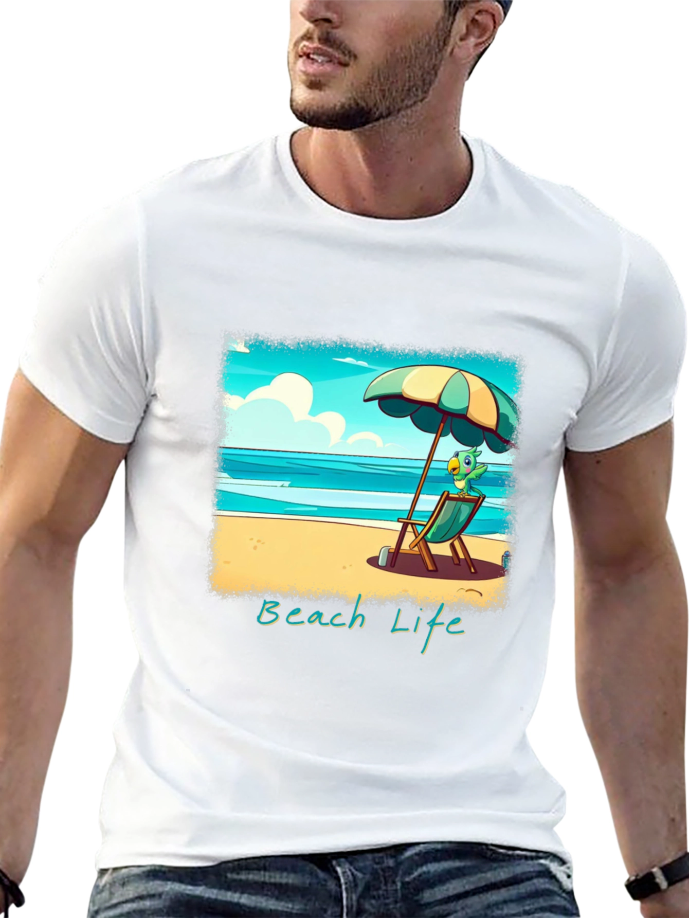 Beach Life Graphic Tee - Relaxed Summer Style