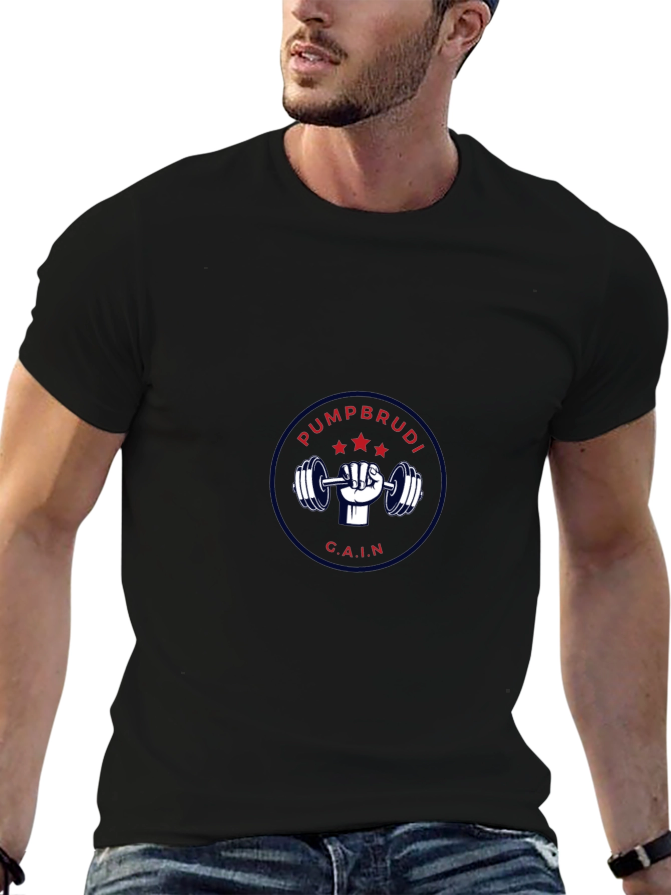 Pumpbrudi C.A.I.N. Black T-Shirt Gym Motivation
