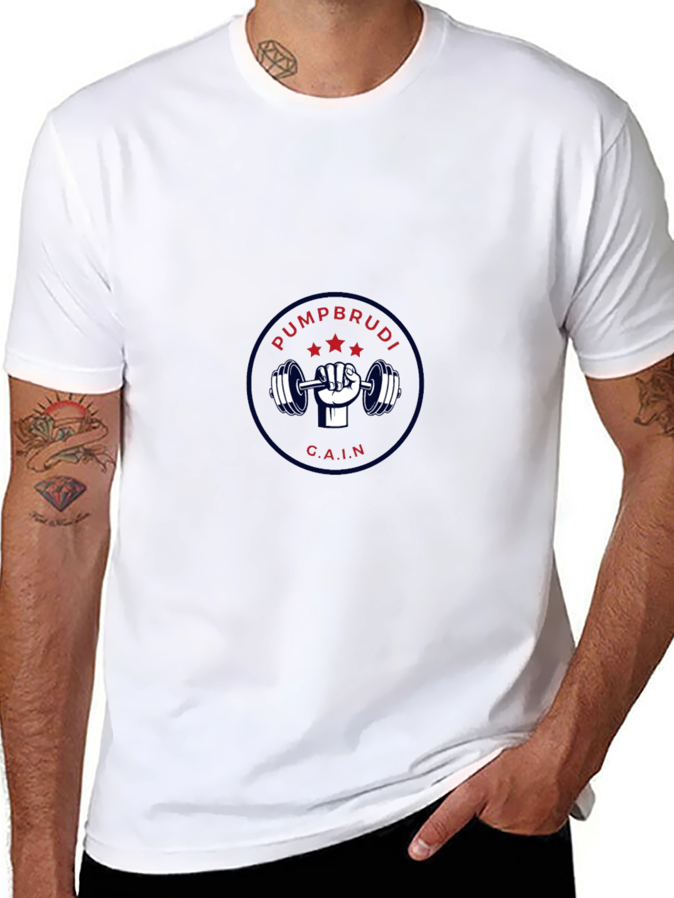 Pumpbrudi C.A.I.N. Black T-Shirt Gym Motivation