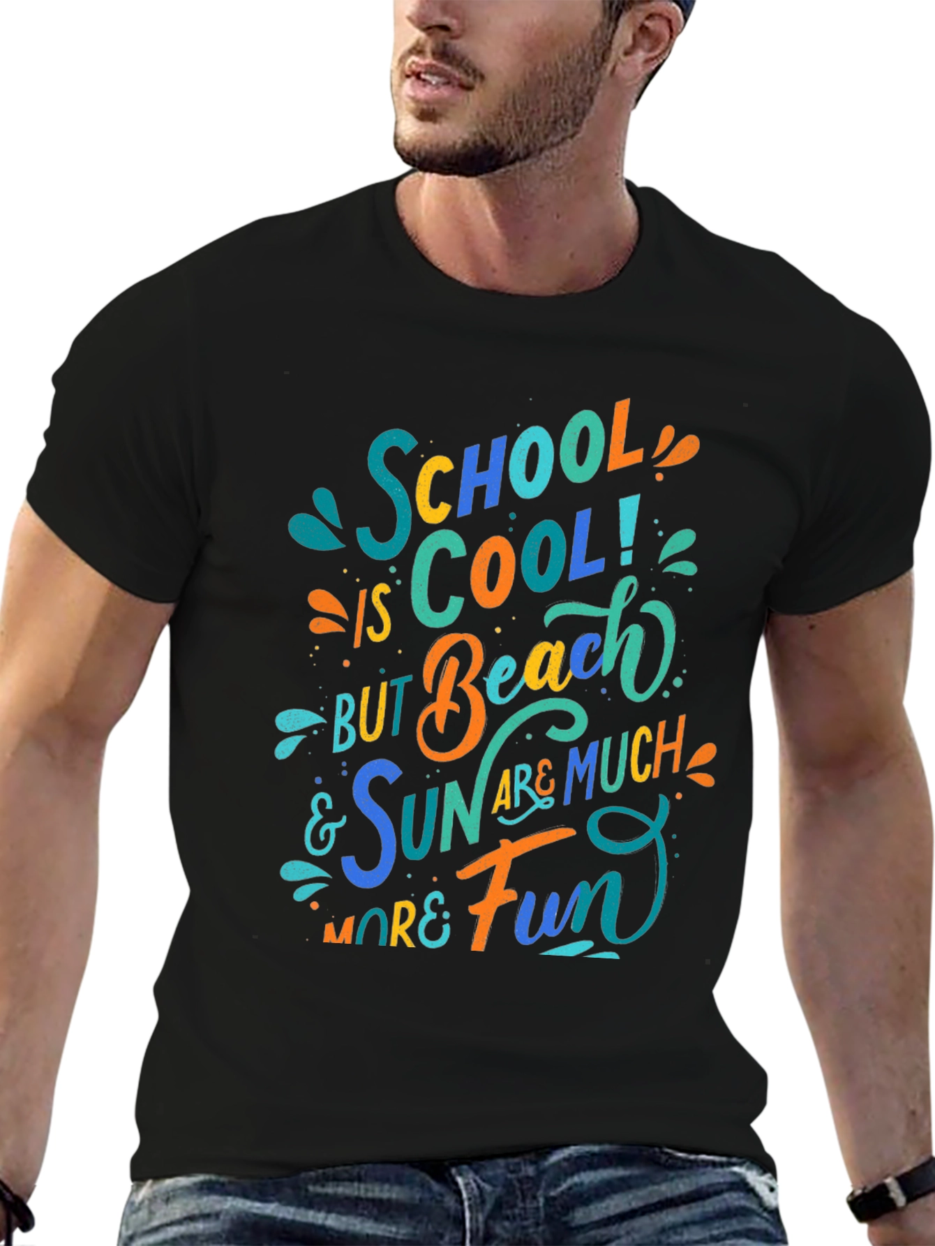 School is Cool Beach and Sun are Fun T-Shirt