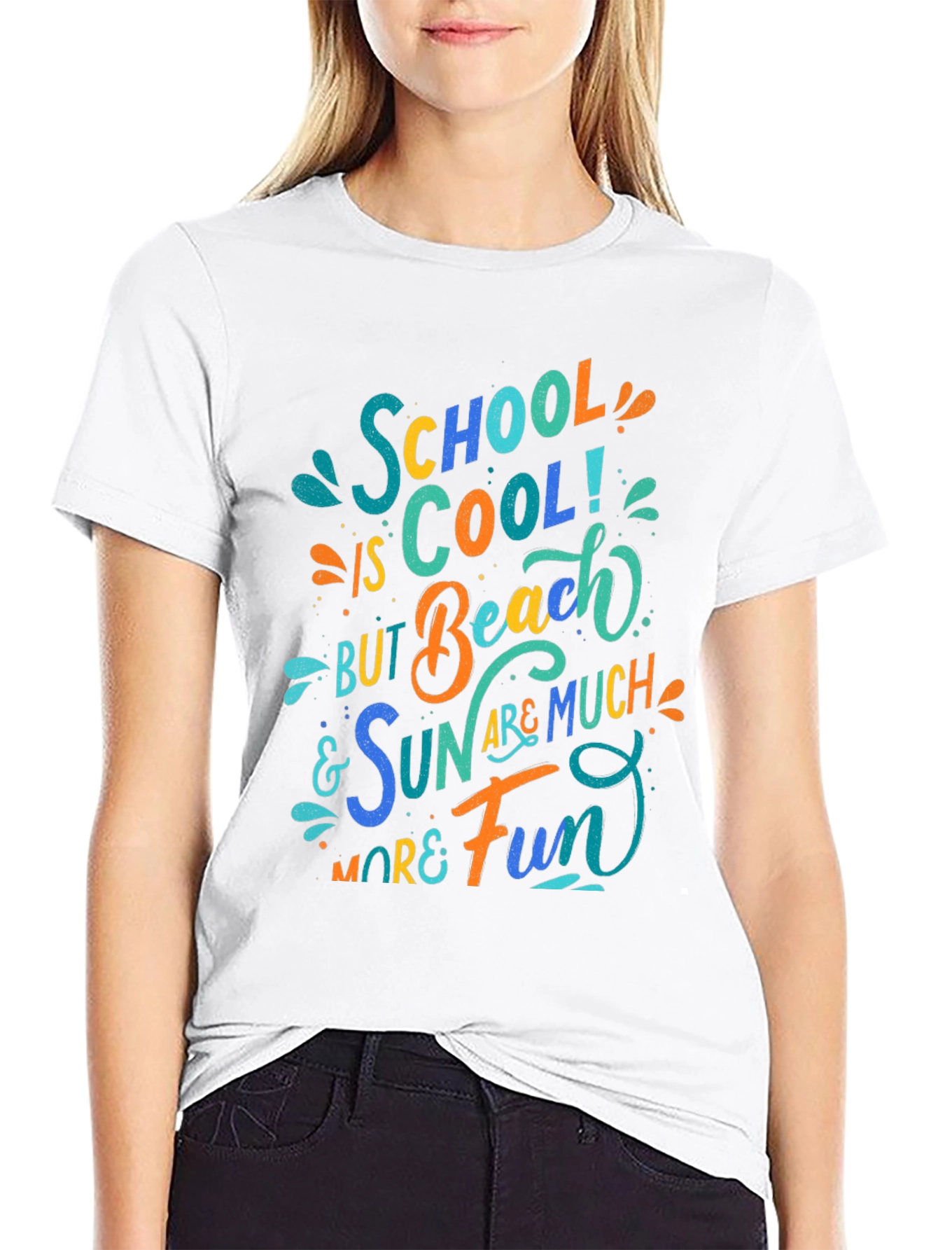 School is Cool Beach and Sun are Fun T-Shirt
