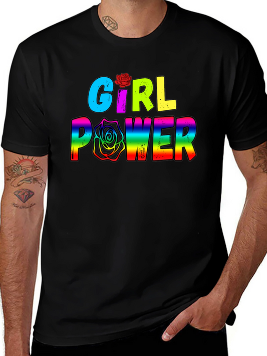 Girl Power Rainbow Graphic Tee