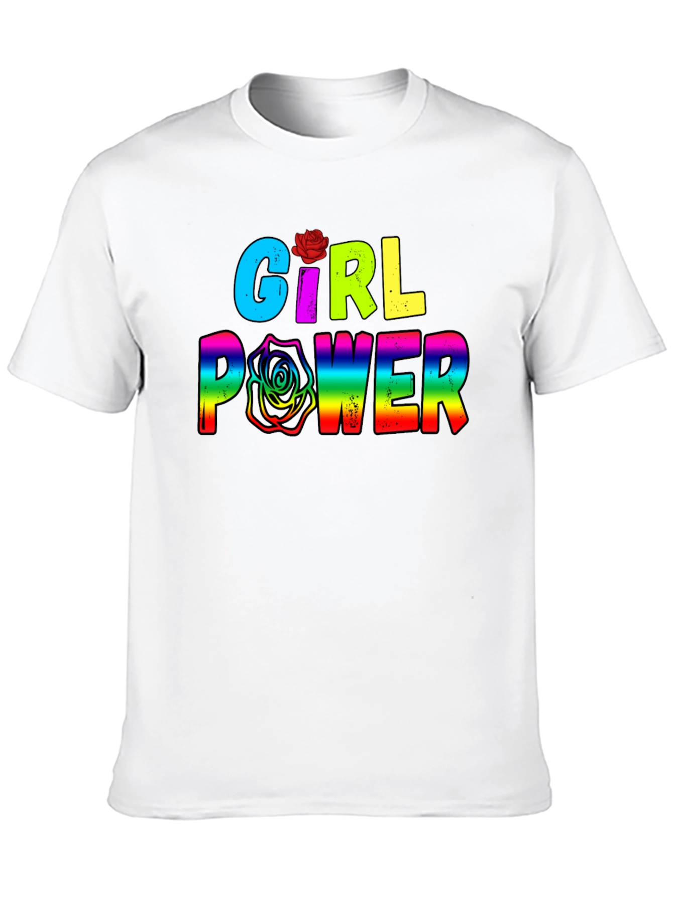 Girl Power Rainbow Graphic Tee
