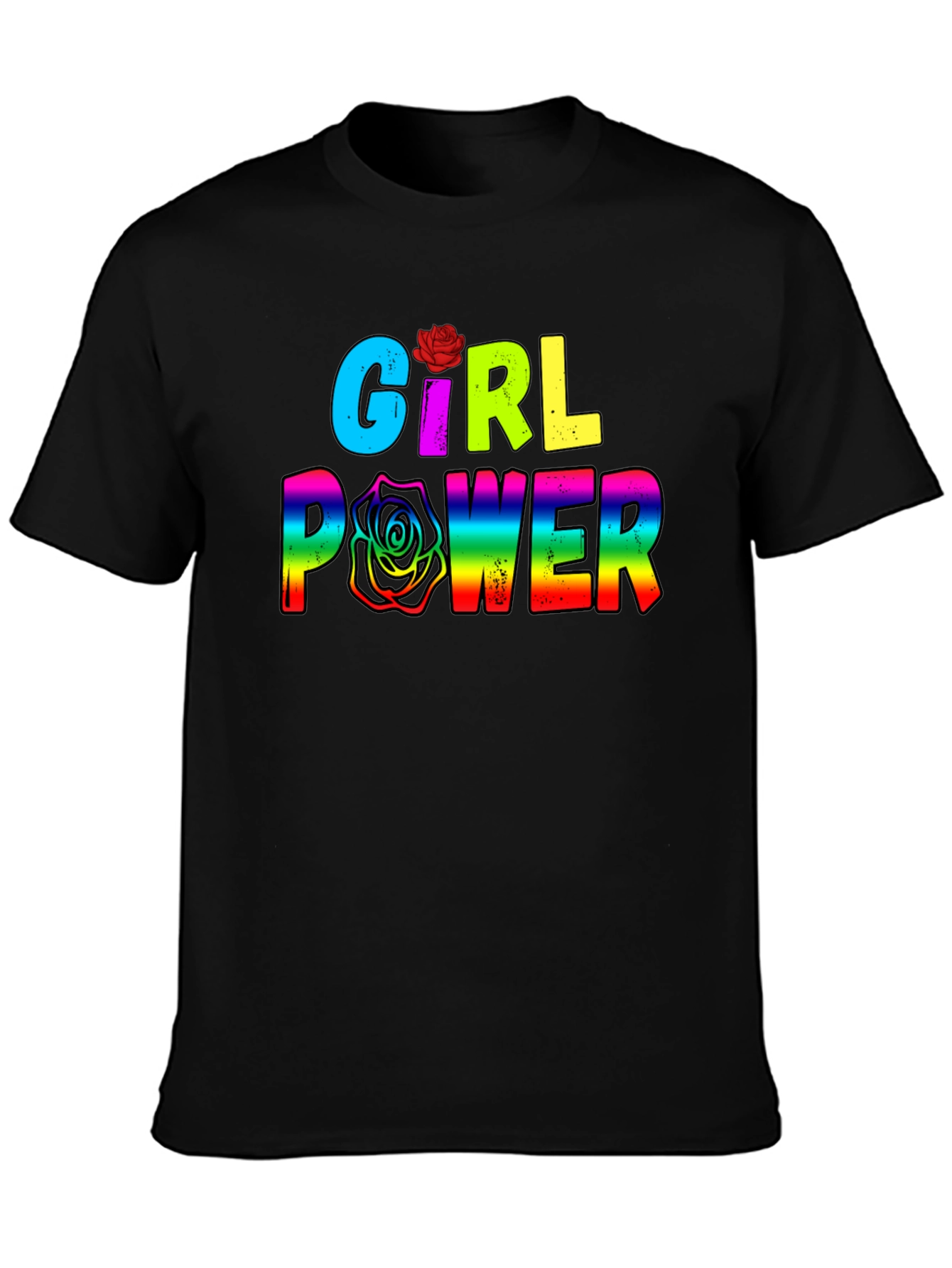 Girl Power Rainbow Graphic Tee