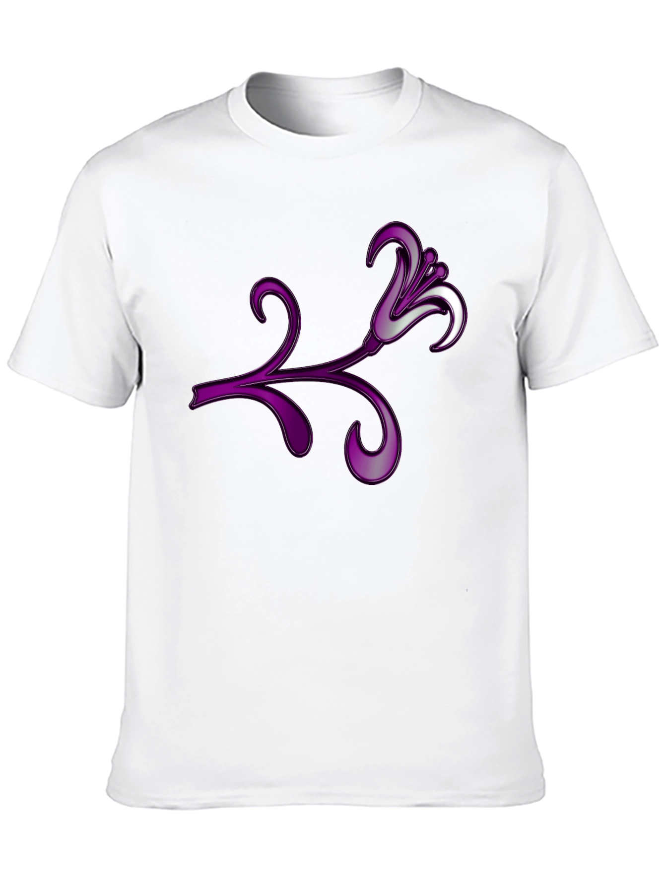 Floral Design Black T-Shirt - Stylish and Unique