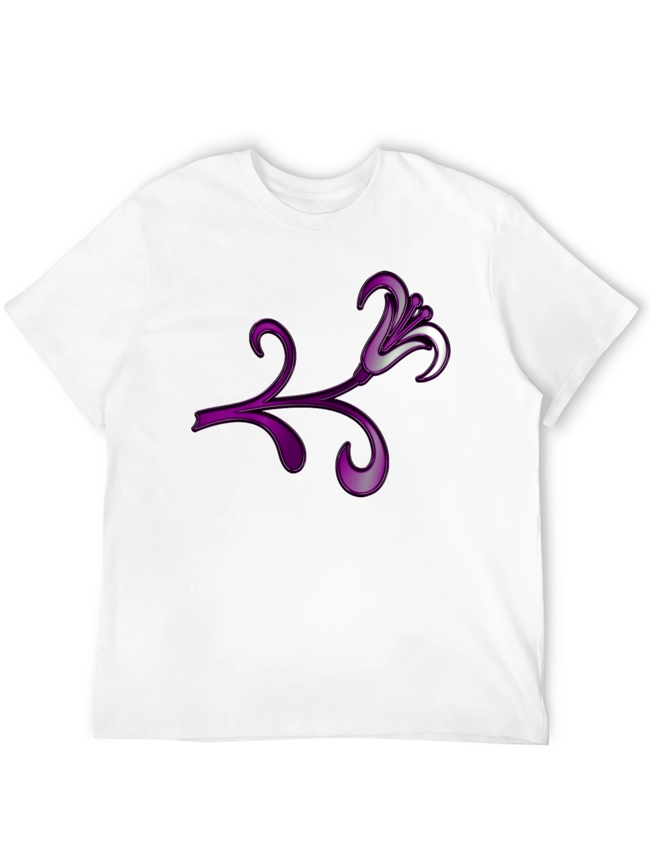 Floral Design Black T-Shirt - Stylish and Unique