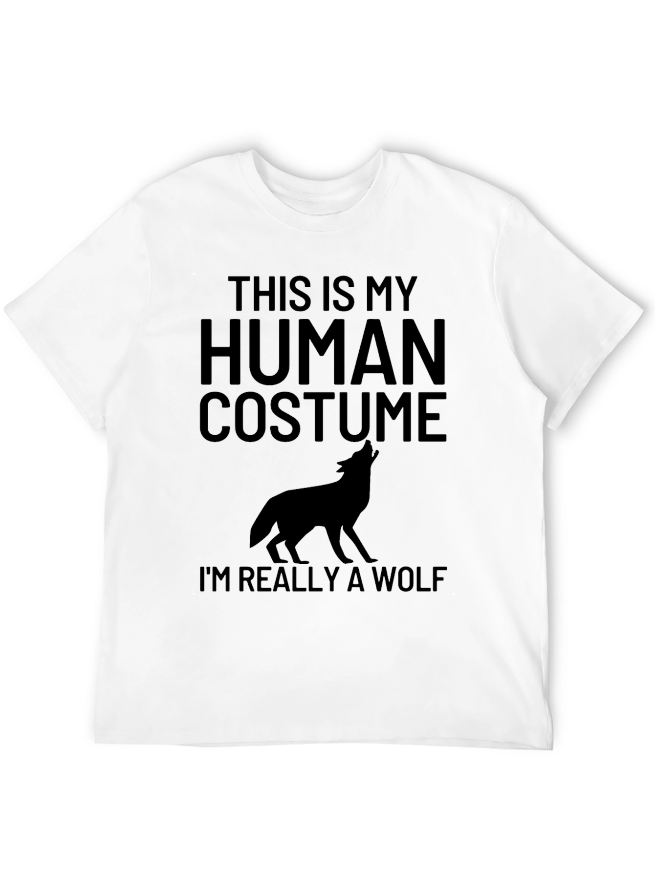 Human Costume Wolf T-Shirt - Fun Halloween Tee