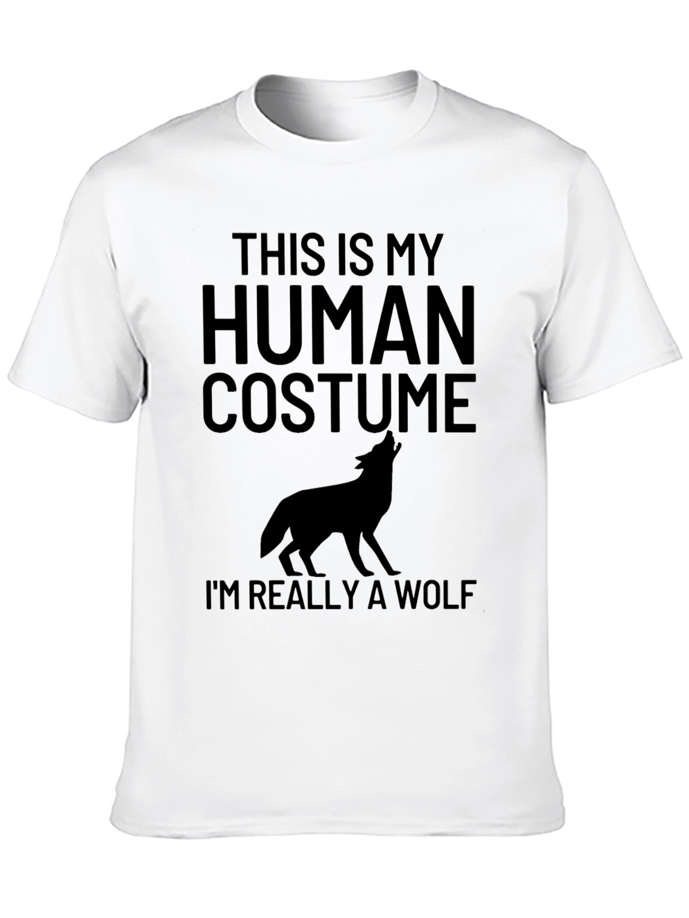 Human Costume Wolf T-Shirt - Fun Halloween Tee