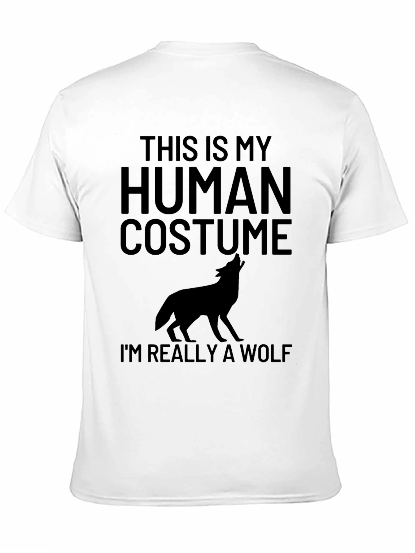 Human Costume Wolf T-Shirt - Fun Halloween Tee