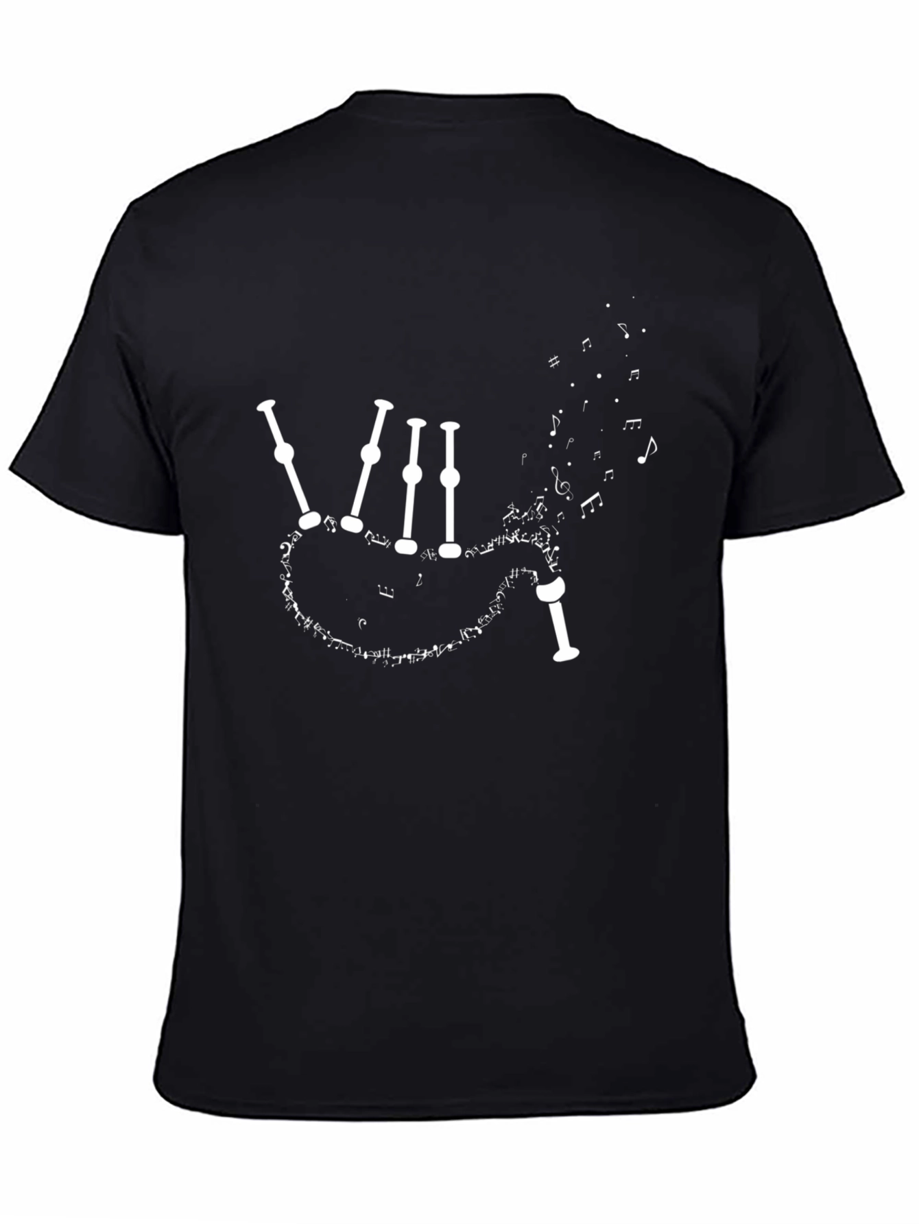 Bagpipe Music Note Graphic T-Shirt