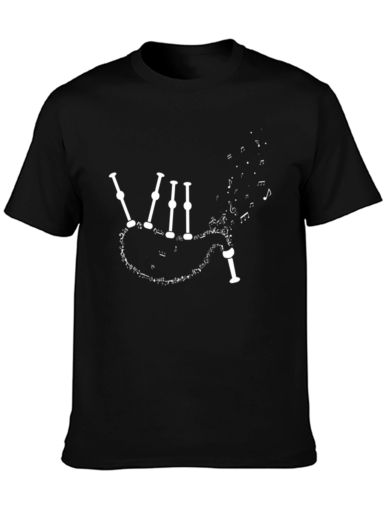 Bagpipe Music Note Graphic T-Shirt
