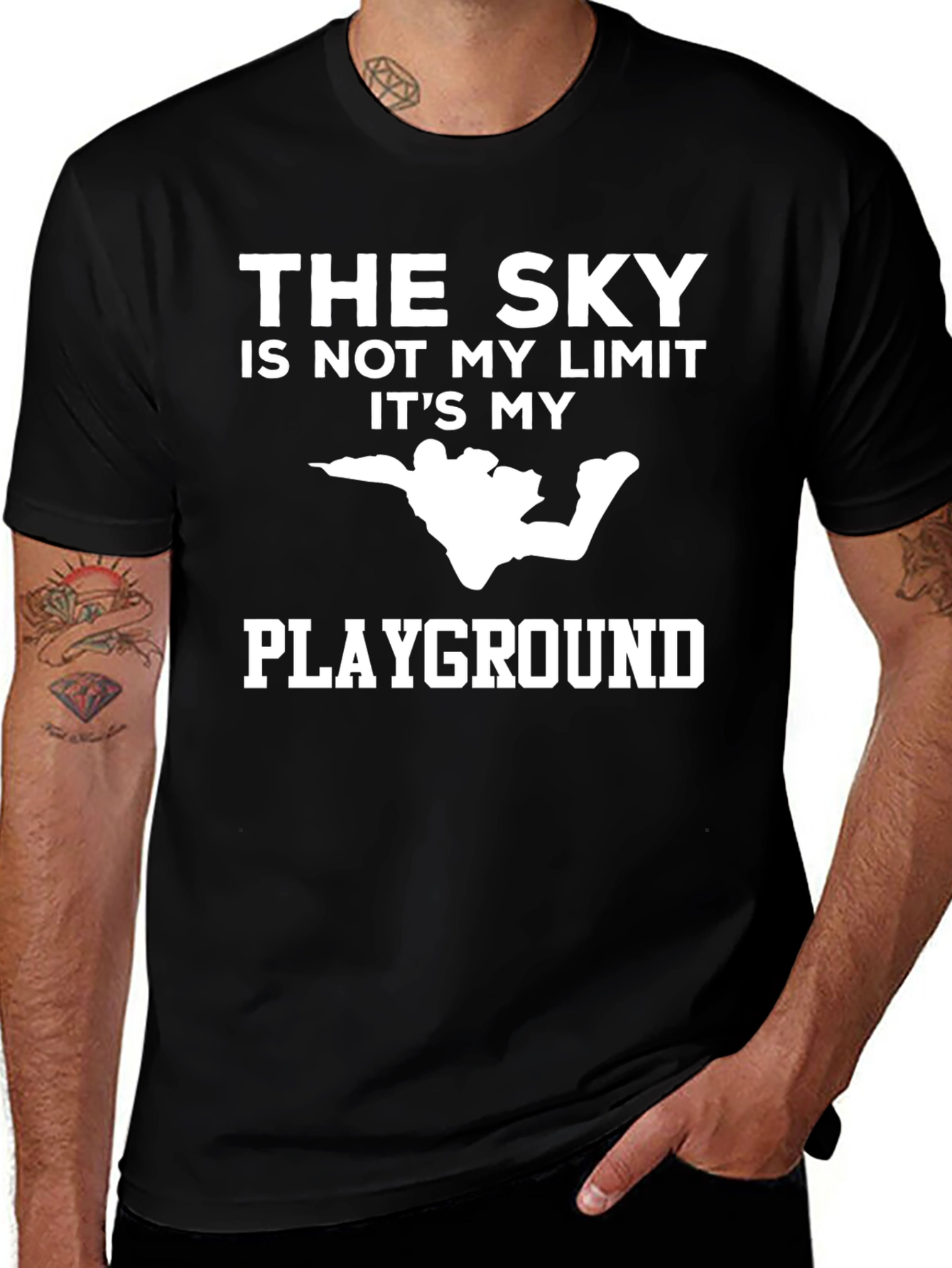 Skys My Playground T-Shirt - Black Cotton Tee