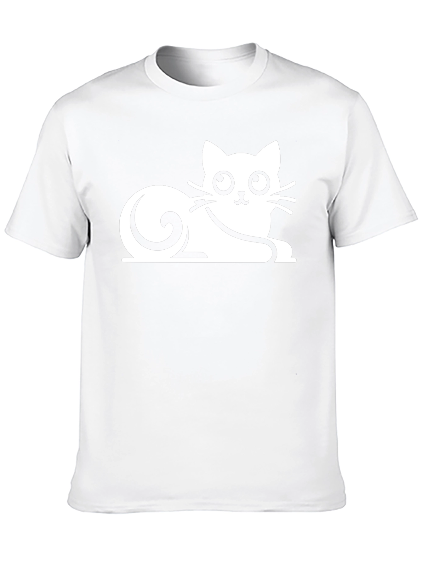 Cute Cat Graphic Tee - Black T-Shirt