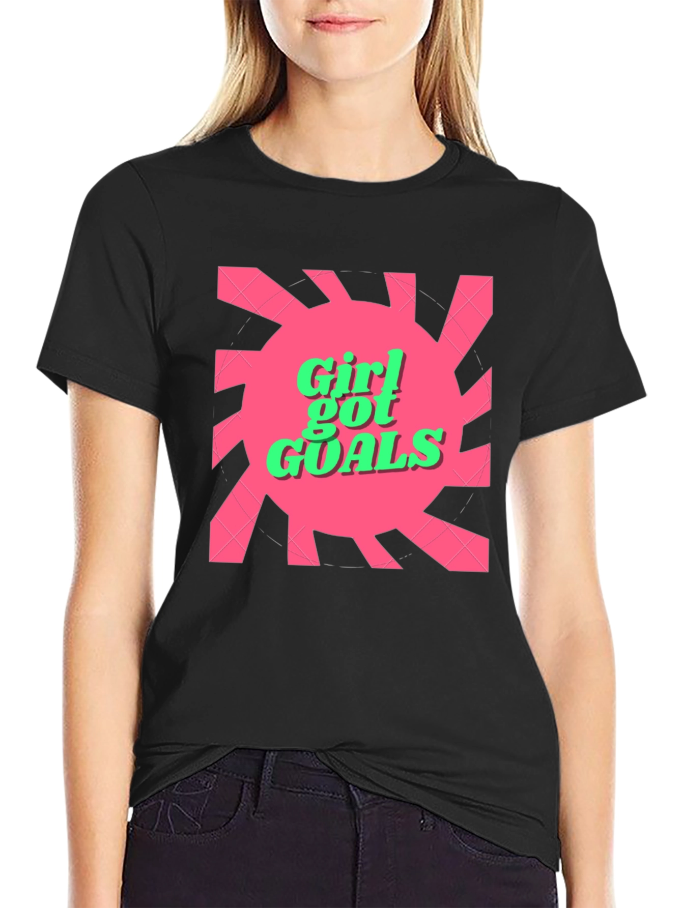 Girl Got Goals Graphic Tee - Trendy and Fun