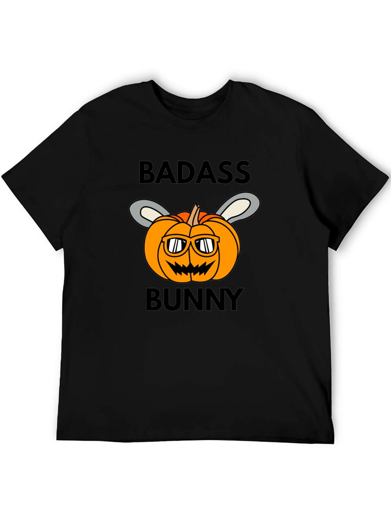Badass Bunny Halloween Pumpkin T-Shirt