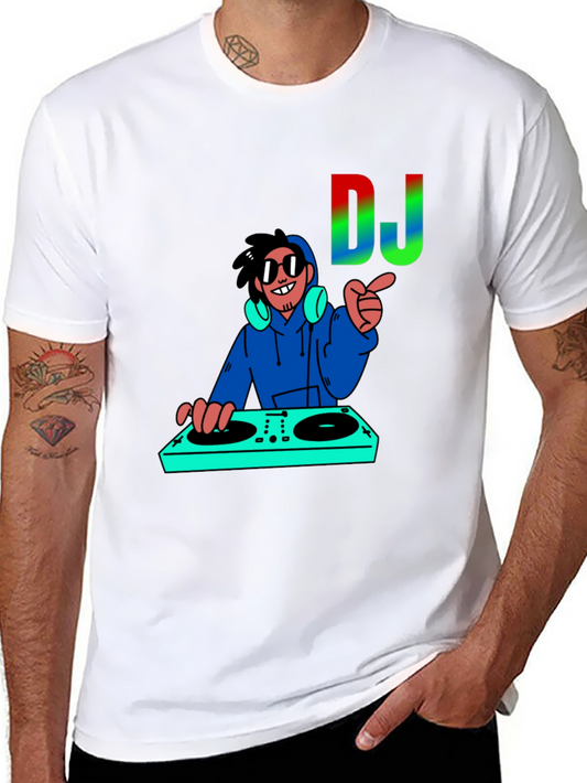 DJ Graphic Tee - Cool Cartoon Music Shirt