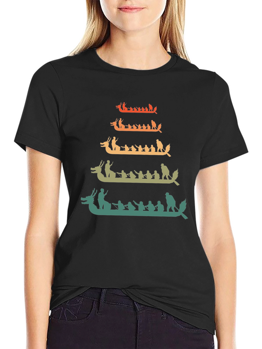 Dragon Boat Racing Graphic Tee - Vintage Style
