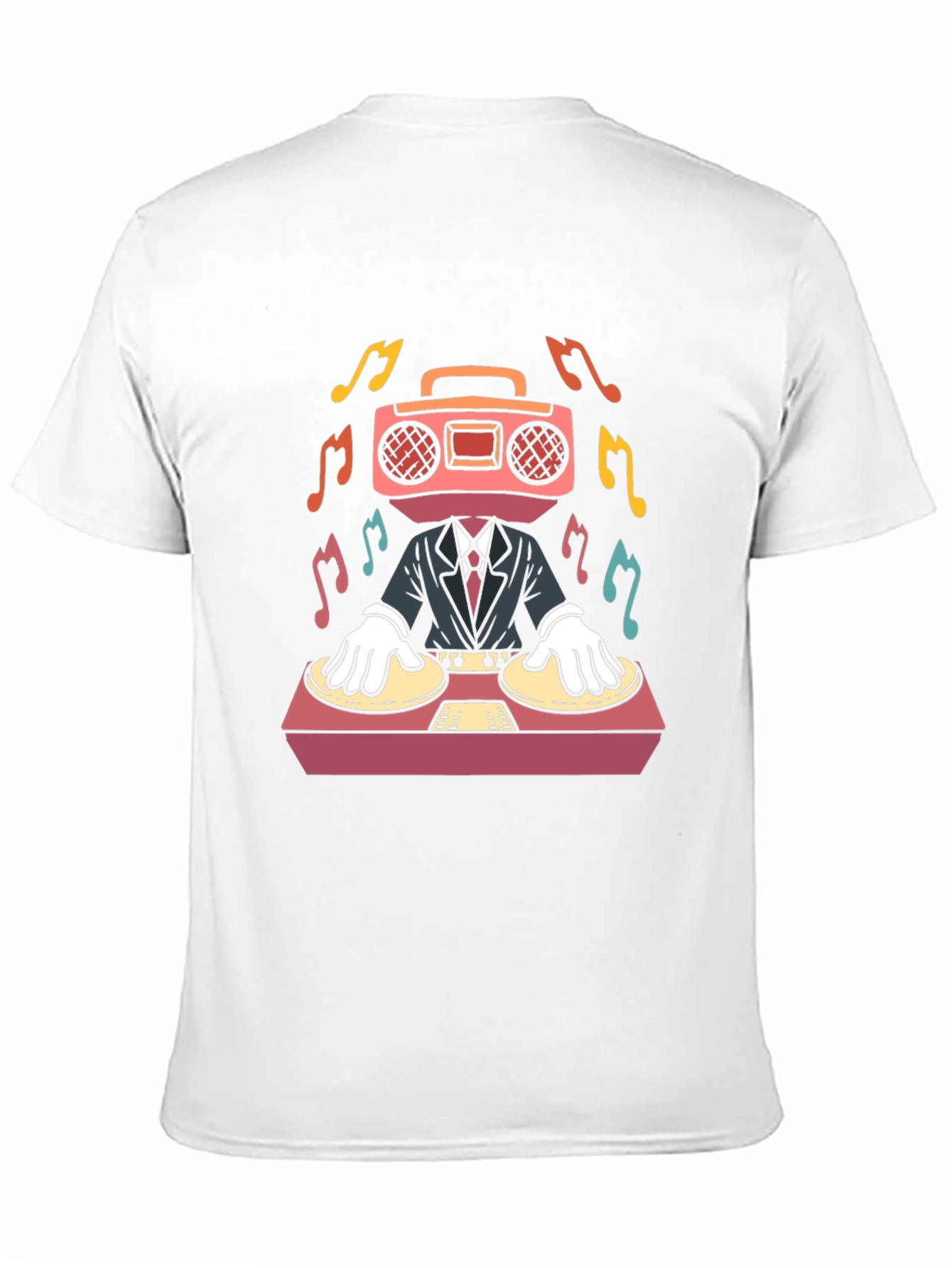 DJ Boombox Head T-Shirt - Music Lover Tee