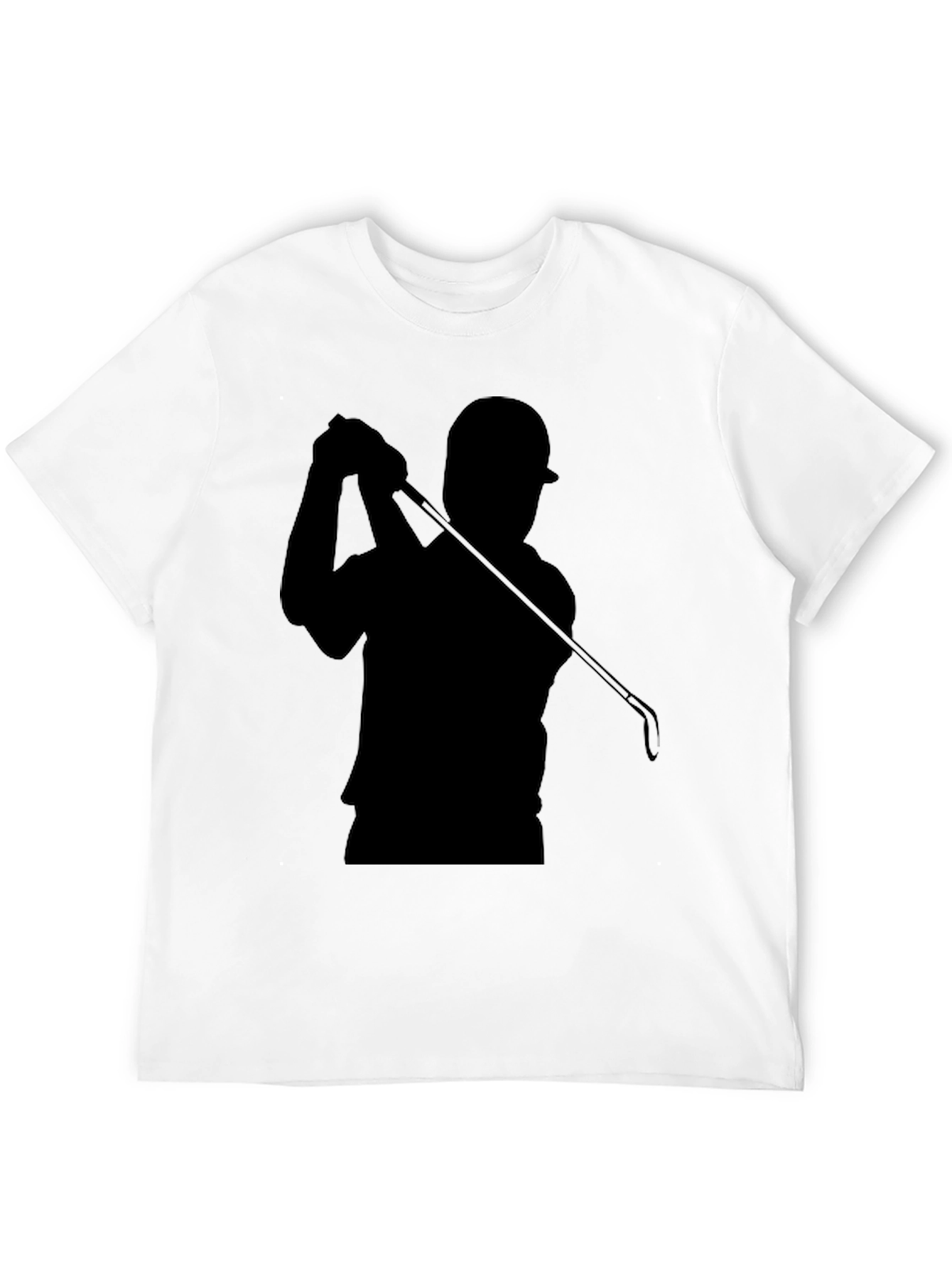 Golfer Silhouette Graphic Tee - Black