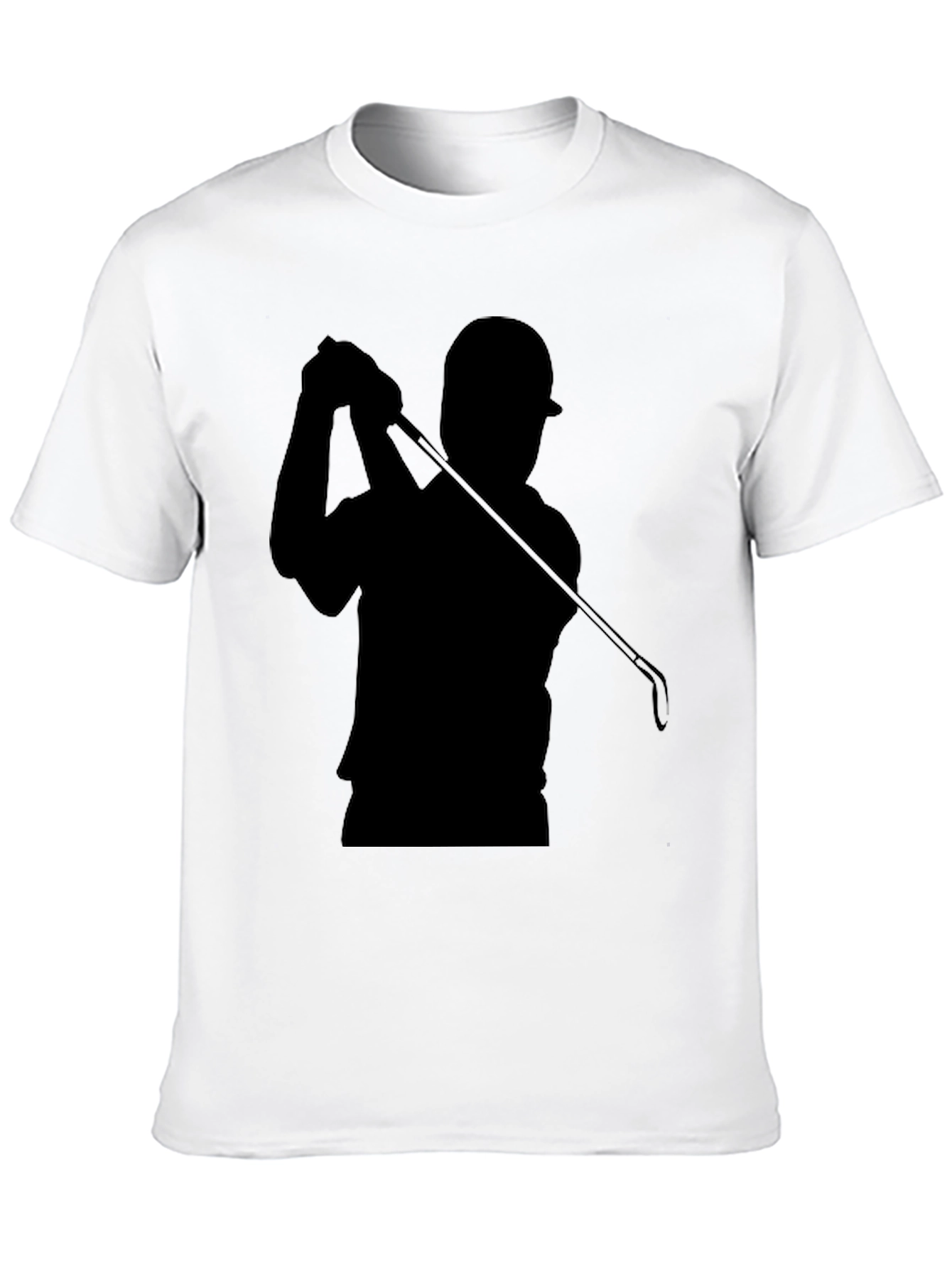 Golfer Silhouette Graphic Tee - Black