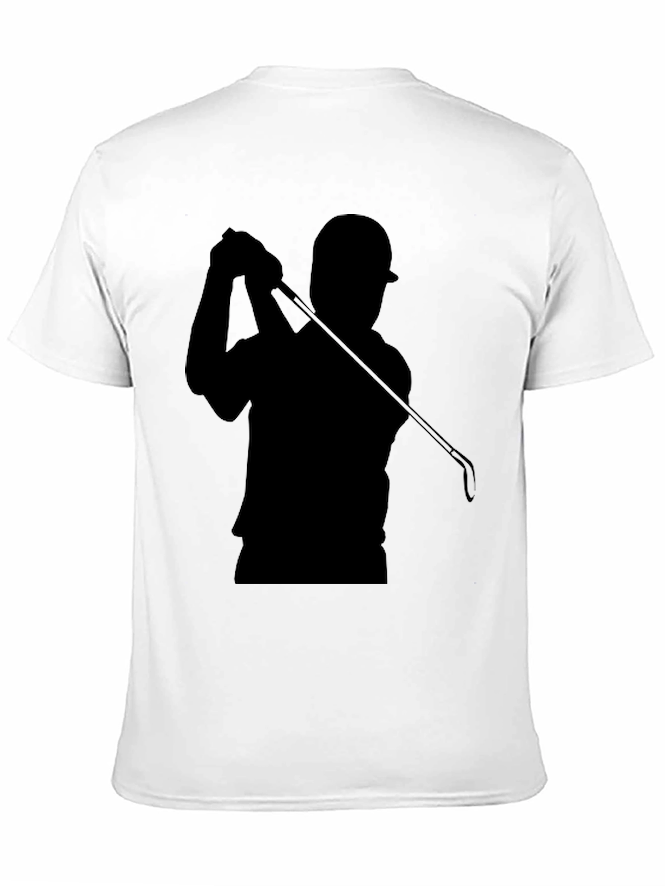 Golfer Silhouette Graphic Tee - Black