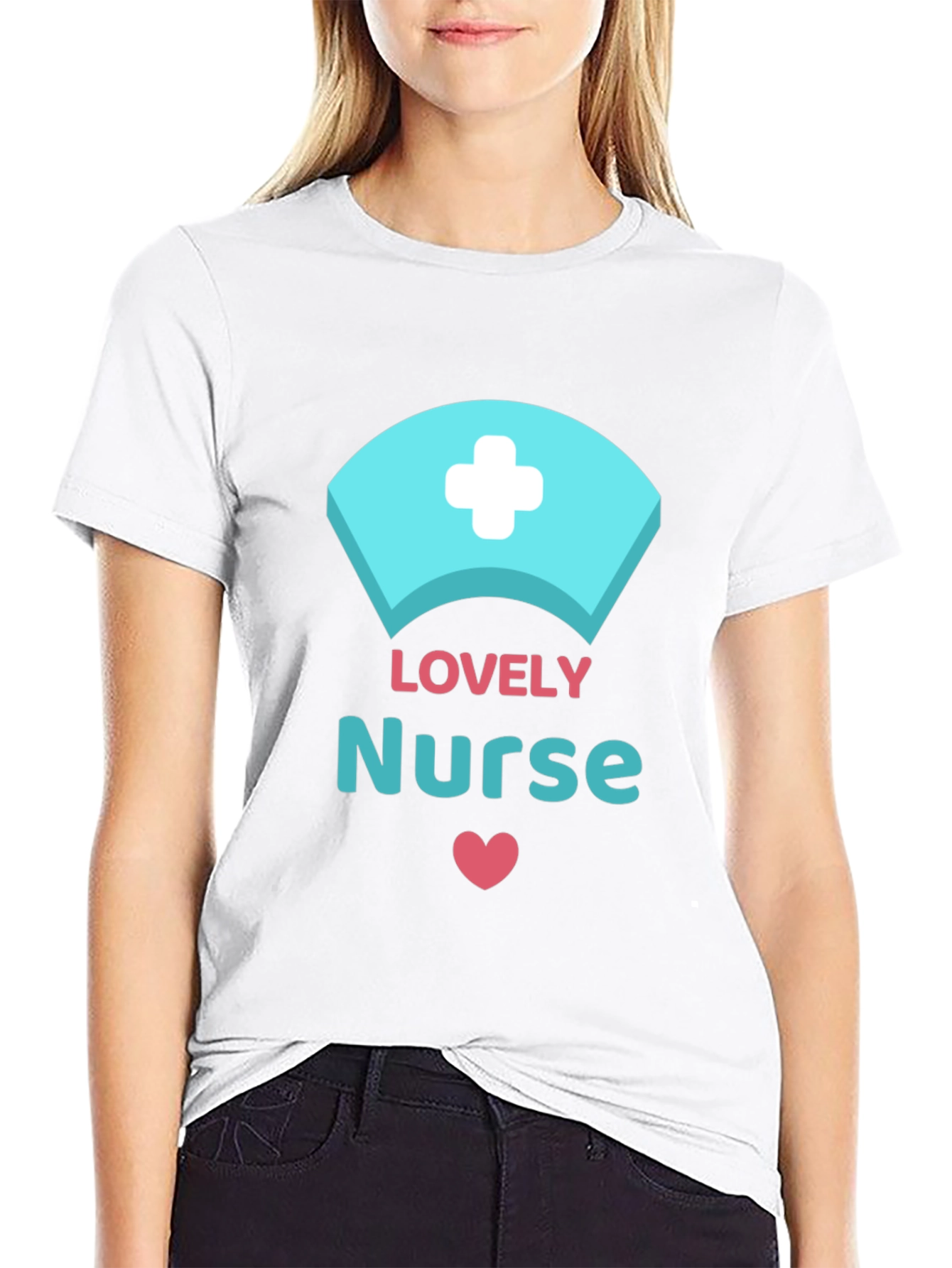 Lovely Nurse Graphic T-Shirt Black Unisex