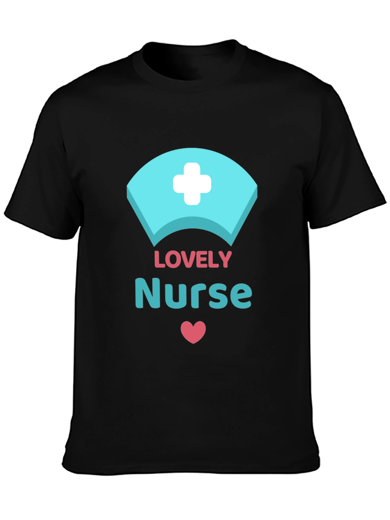 Lovely Nurse Graphic T-Shirt Black Unisex