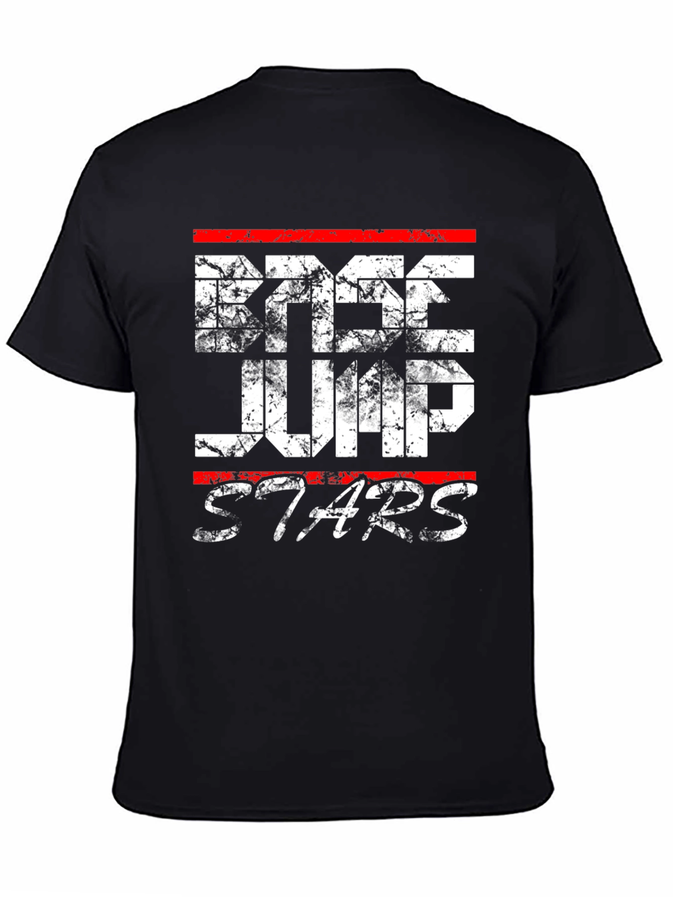 Doge Jump Stars Black Graphic T-Shirt