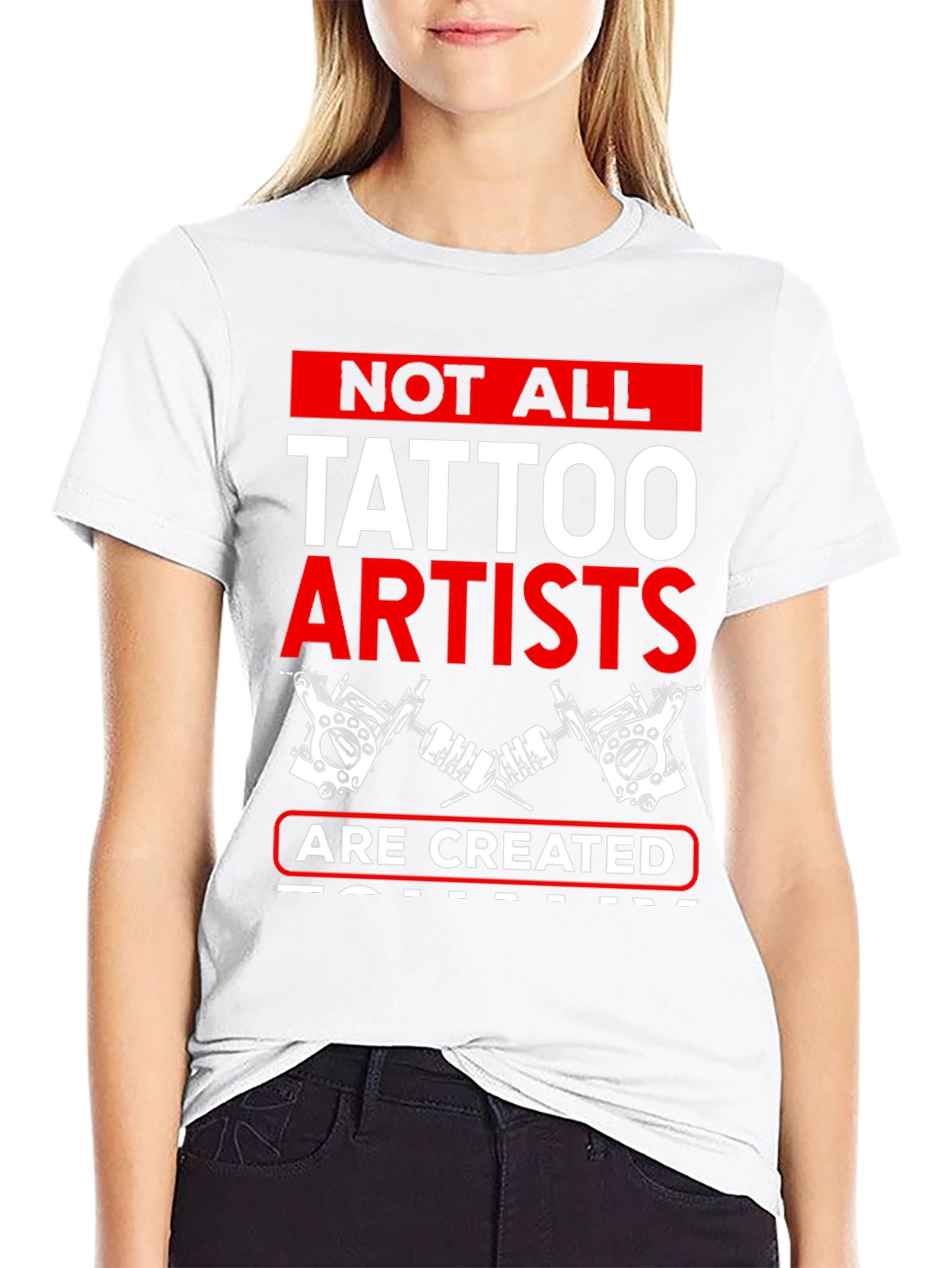 Tattoo Artist Graphic Tee - Black Cotton Blend T-Shirt