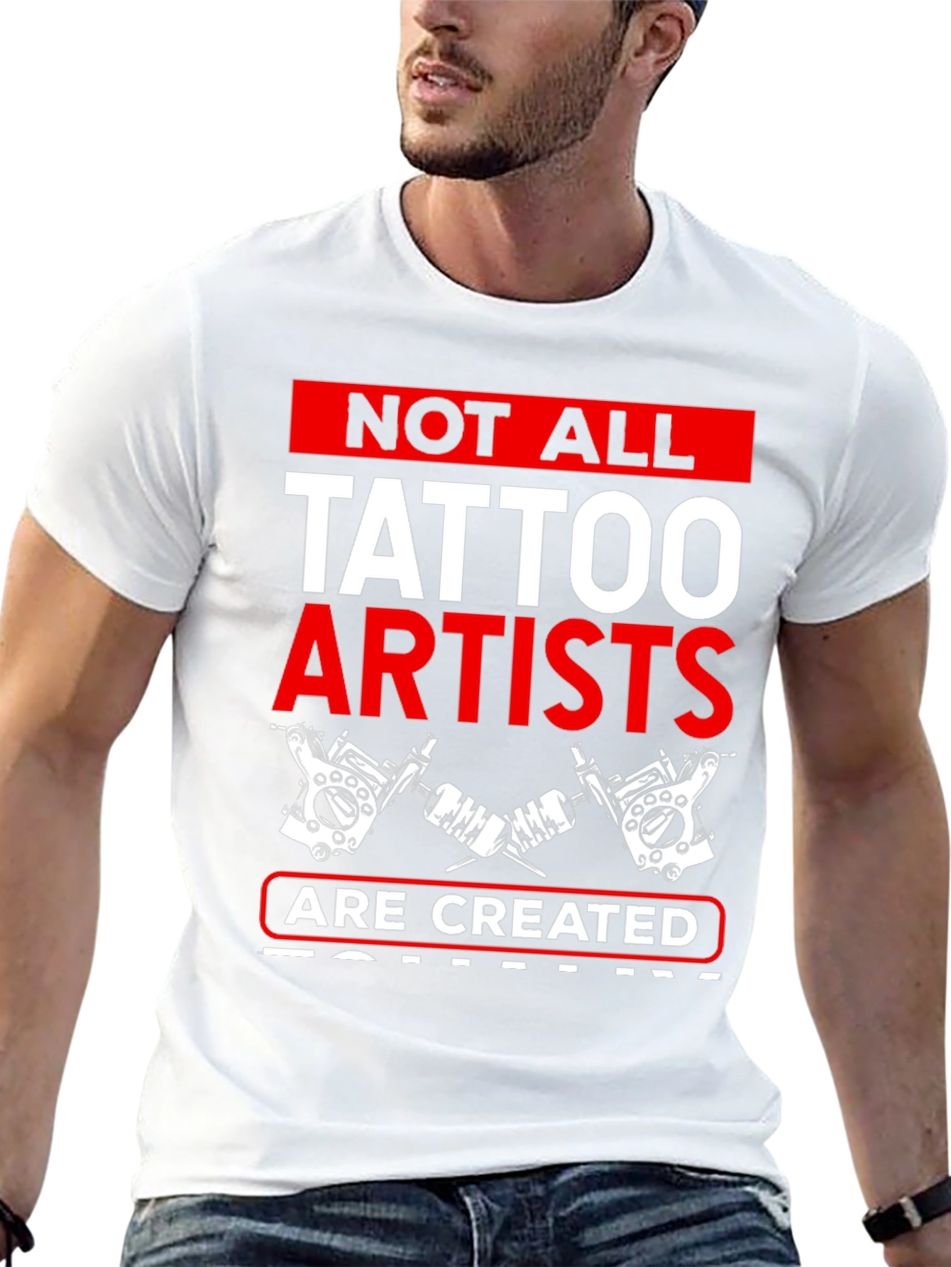 Tattoo Artist Graphic Tee - Black Cotton Blend T-Shirt