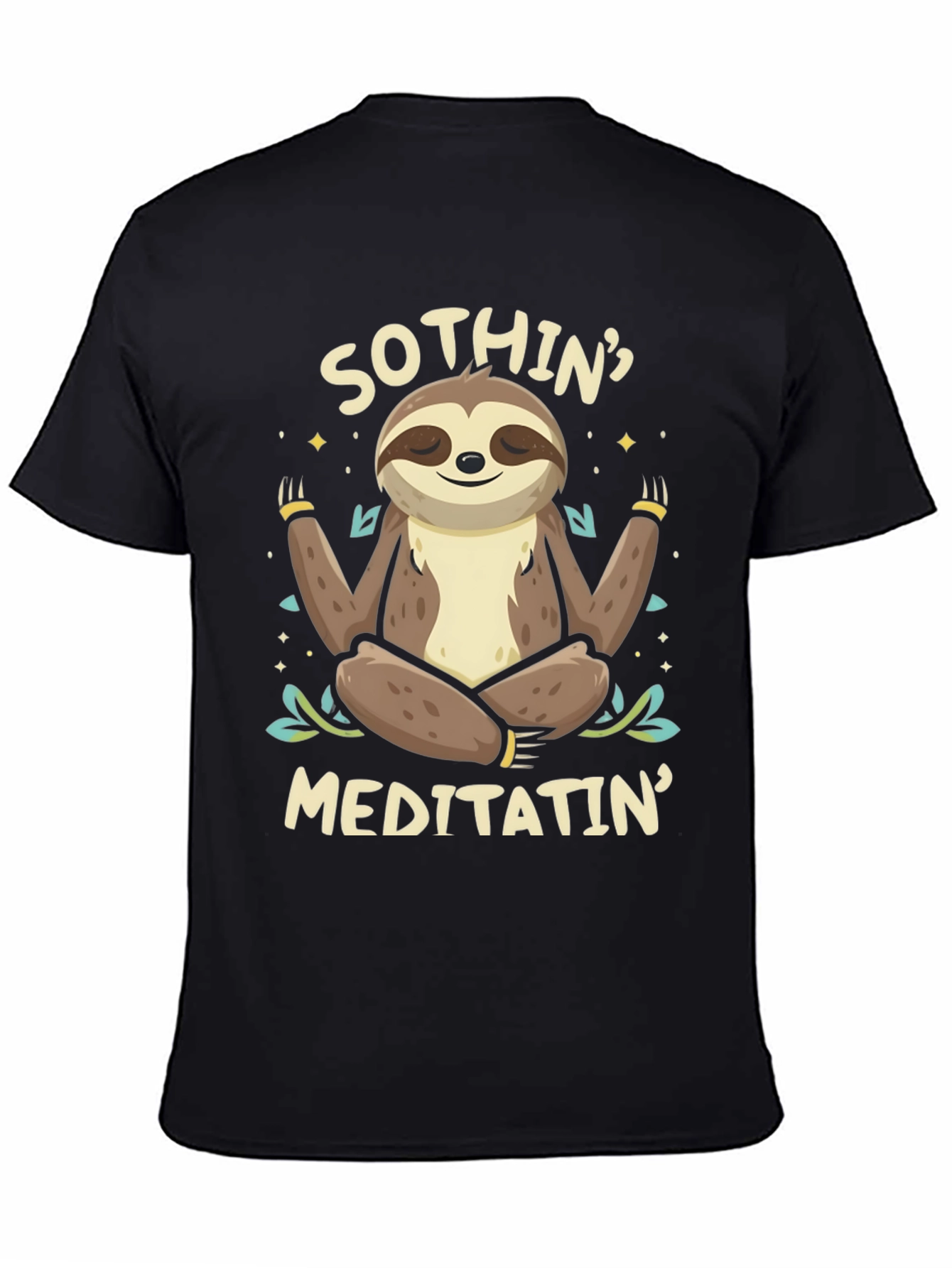 Mens Sothin Meditatin Sloth Graphic T-Shirt